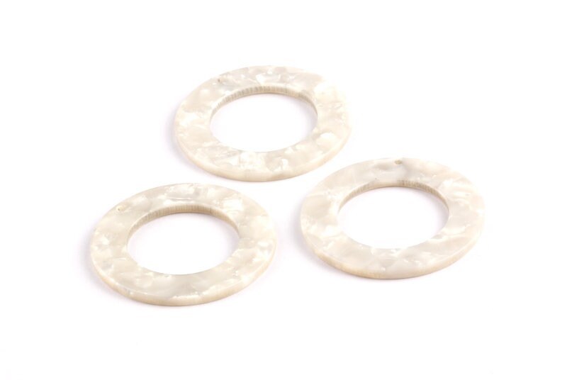 Acetate Circle Charms - Circle Earrings and Pendant - Earring Findings - Jewelry Supplies - Color Code: A12 - 39.8x39.8x2.55mm - AC1070E - DOMEDBAZAAR