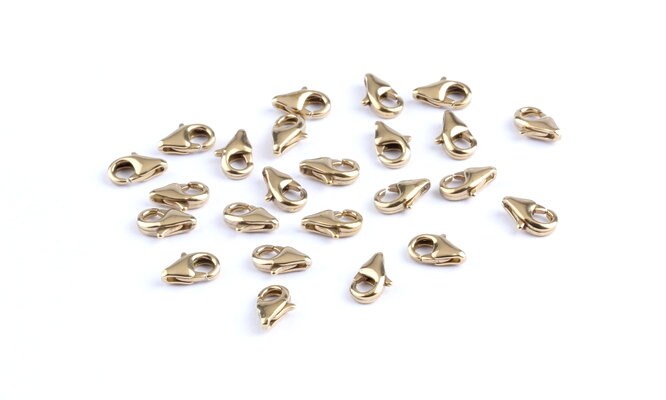 Brass Parrot Claps - Raw Brass Lobster Claw Claps -Making Jewelry - Jewelry Supplies - 8.6x4.6x2.5mm - KS1003 - DOMEDBAZAAR