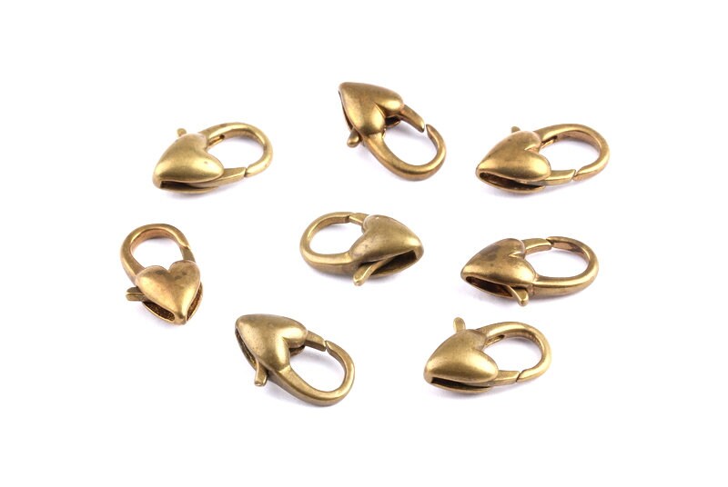 Brass Parrot Claps - Raw Brass Lobster Claw Claps -Making Jewelry - Jewelry Supplies - 17.2x9.4x6.1mm - KS10016 - DOMEDBAZAAR