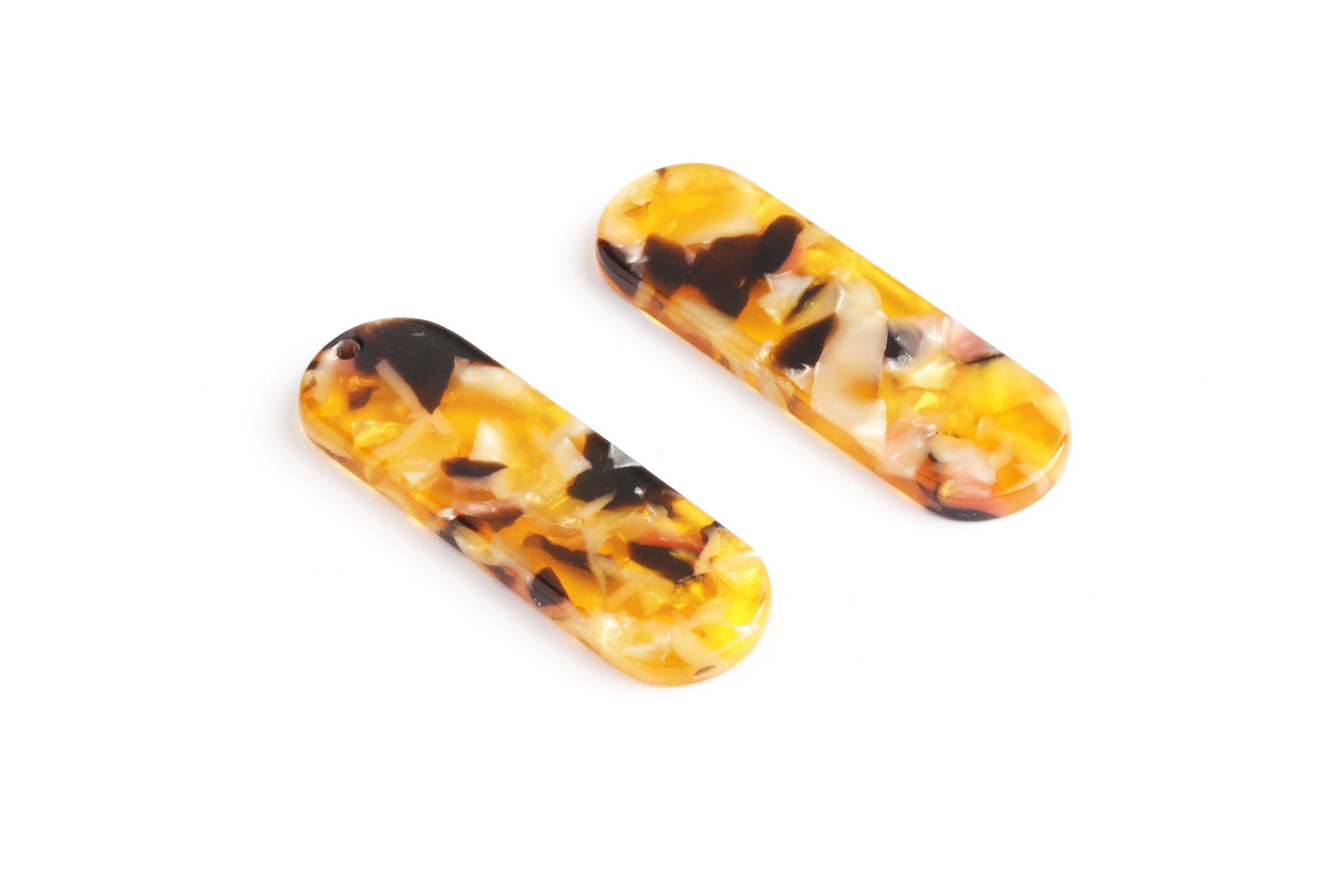 Acetate Oval Charms - Oval Earrings and Pendant - Earring Findings - Jewelry Supplies - 39.7x12.7x2.55mm - AC1075C - DOMEDBAZAAR