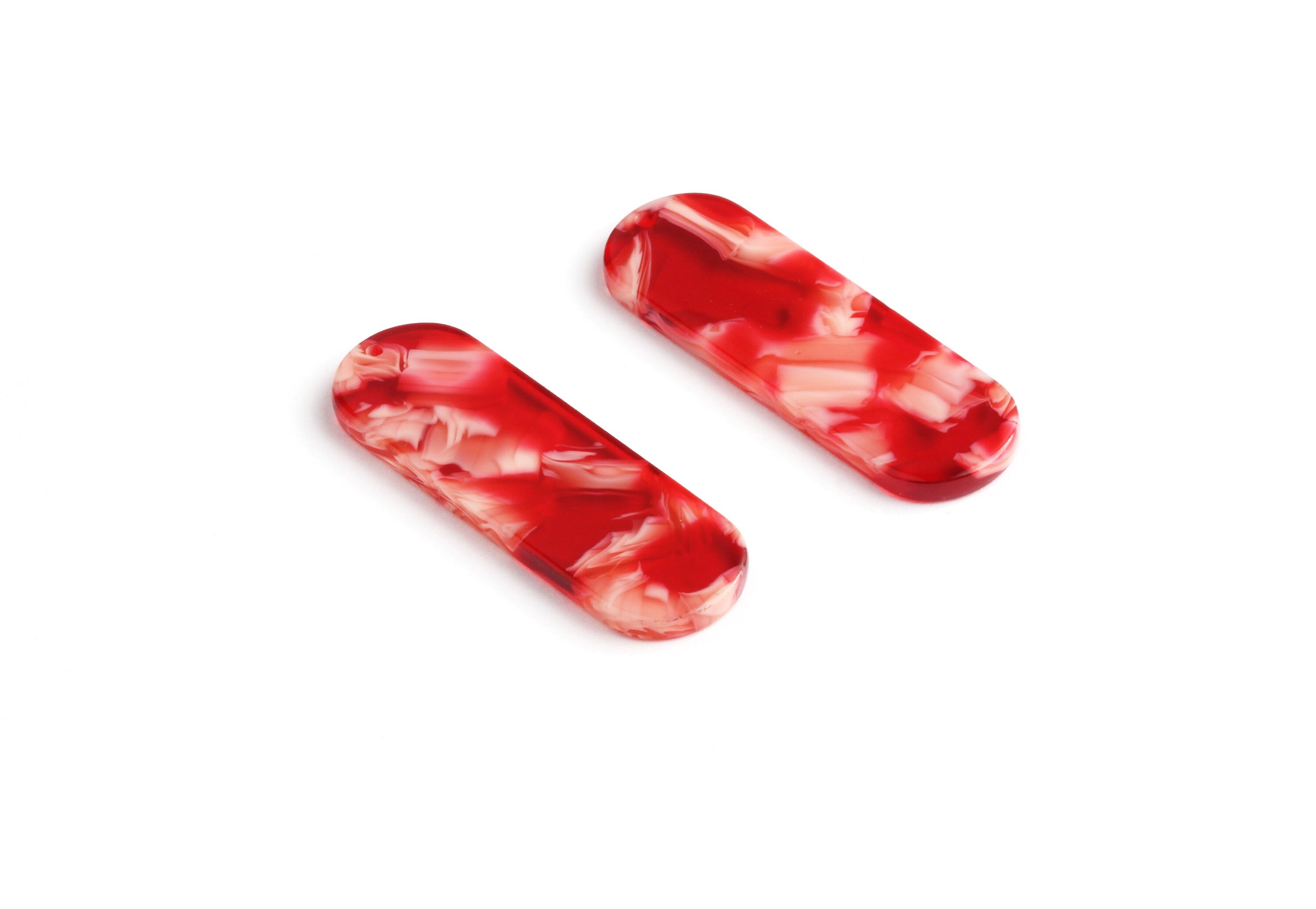 Acetate Oval Charms - Oval Earrings and Pendant - Earring Findings - Jewelry Supplies - Color Code: A29 - 39.7x12.7x2.55mm - AC1075E - DOMEDBAZAAR