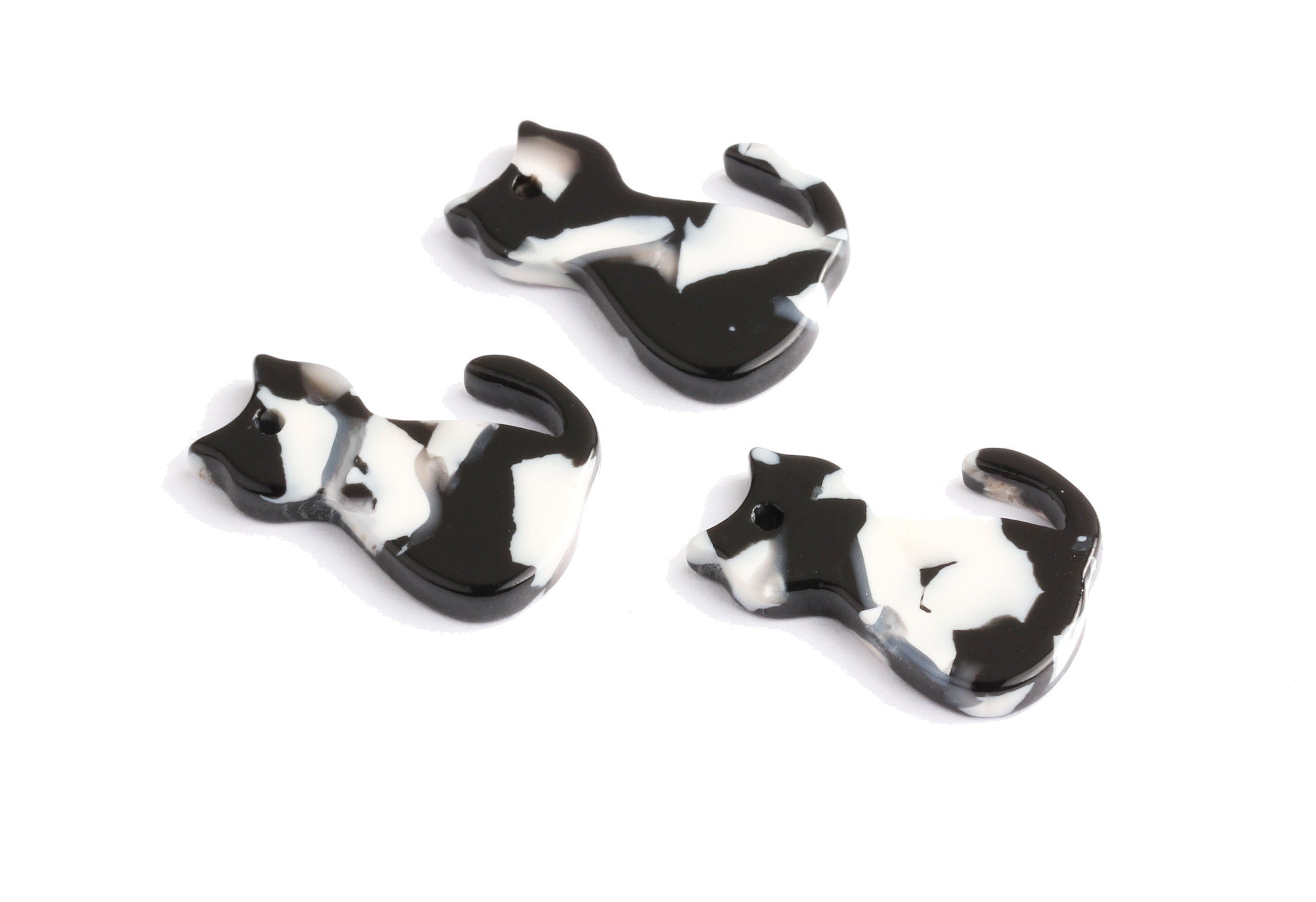 Acetate Cat Charms - Cat Earrings and Pendant - Earring Findings - Jewelry Supplies - Color Code: A17 - 20.78x15.2x2.45mm - AC1073E - DOMEDBAZAAR