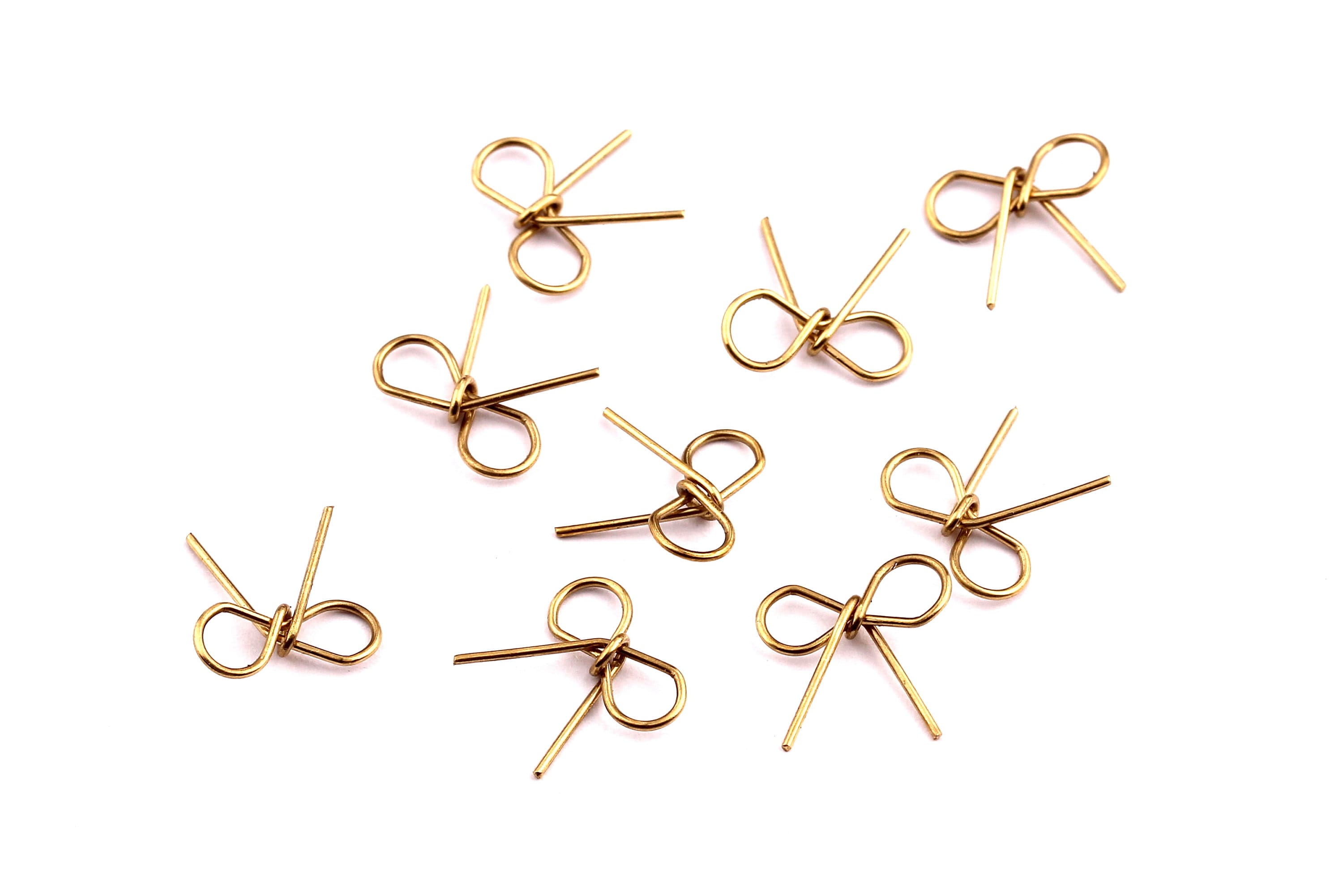 Raw Brass Wire Connector - Knot Shaped Brass Connector - Jewelry Supplies - 12x0.6mm - PP1251 - DOMEDBAZAAR