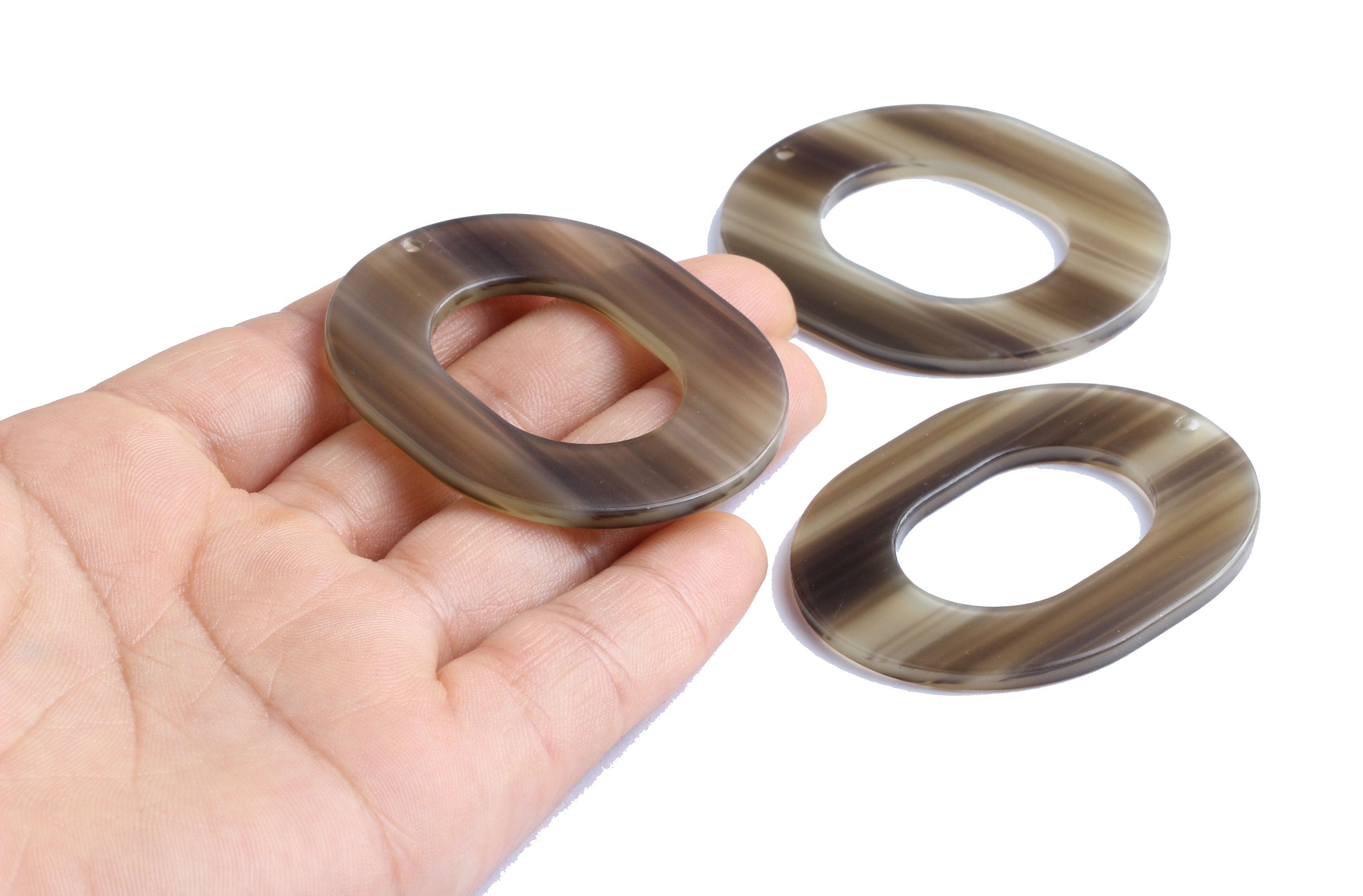 Acetate Oval Charms - Oval Earrings and Pendant - Earring Findings - Jewelry Supplies - Color Code: A88 - 50X41X2.5mm - AC1012CS - DOMEDBAZAAR