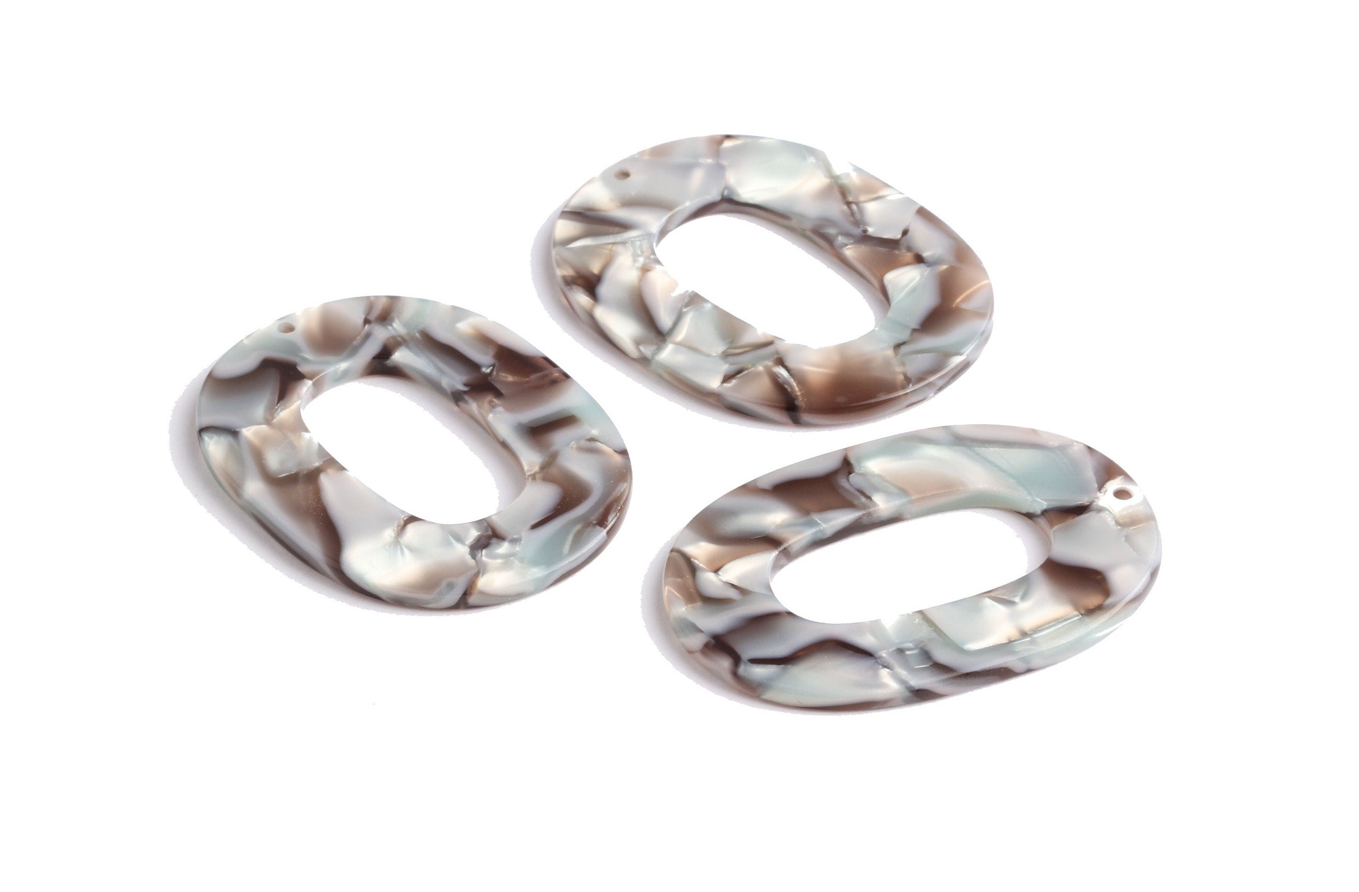 Acetate Oval Charms - Oval Earrings and Pendant - Earring Findings - Jewellery Suppliess - Color Code: A22 - 47x35x2.5mm - AC1065H - DOMEDBAZAAR