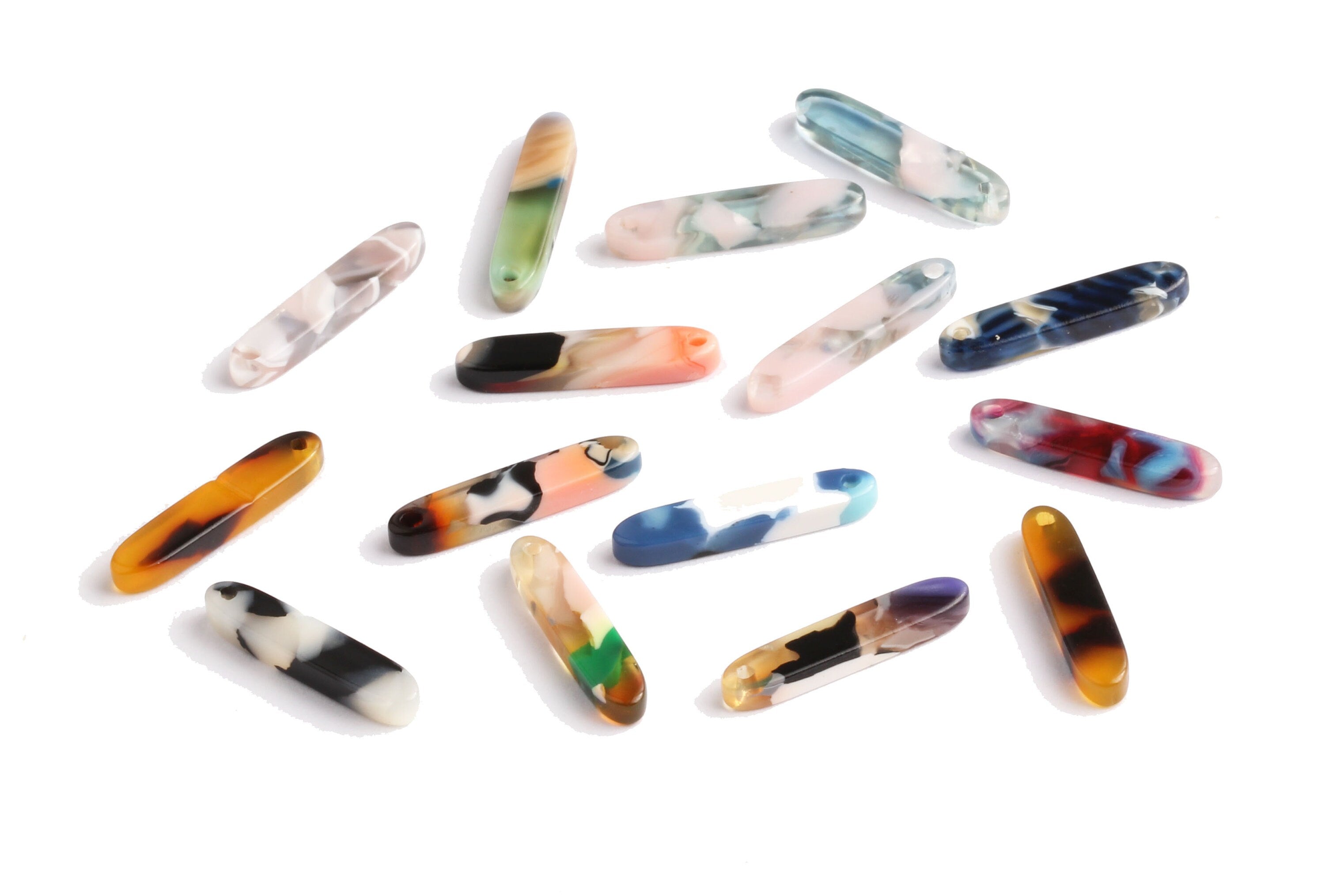 Acetate Stick Charms - Stick Earrings and Pendant - Earring Findings - Jewellery Supply - 19.5x4.12x2.5mm - AC1102 - DOMEDBAZAAR