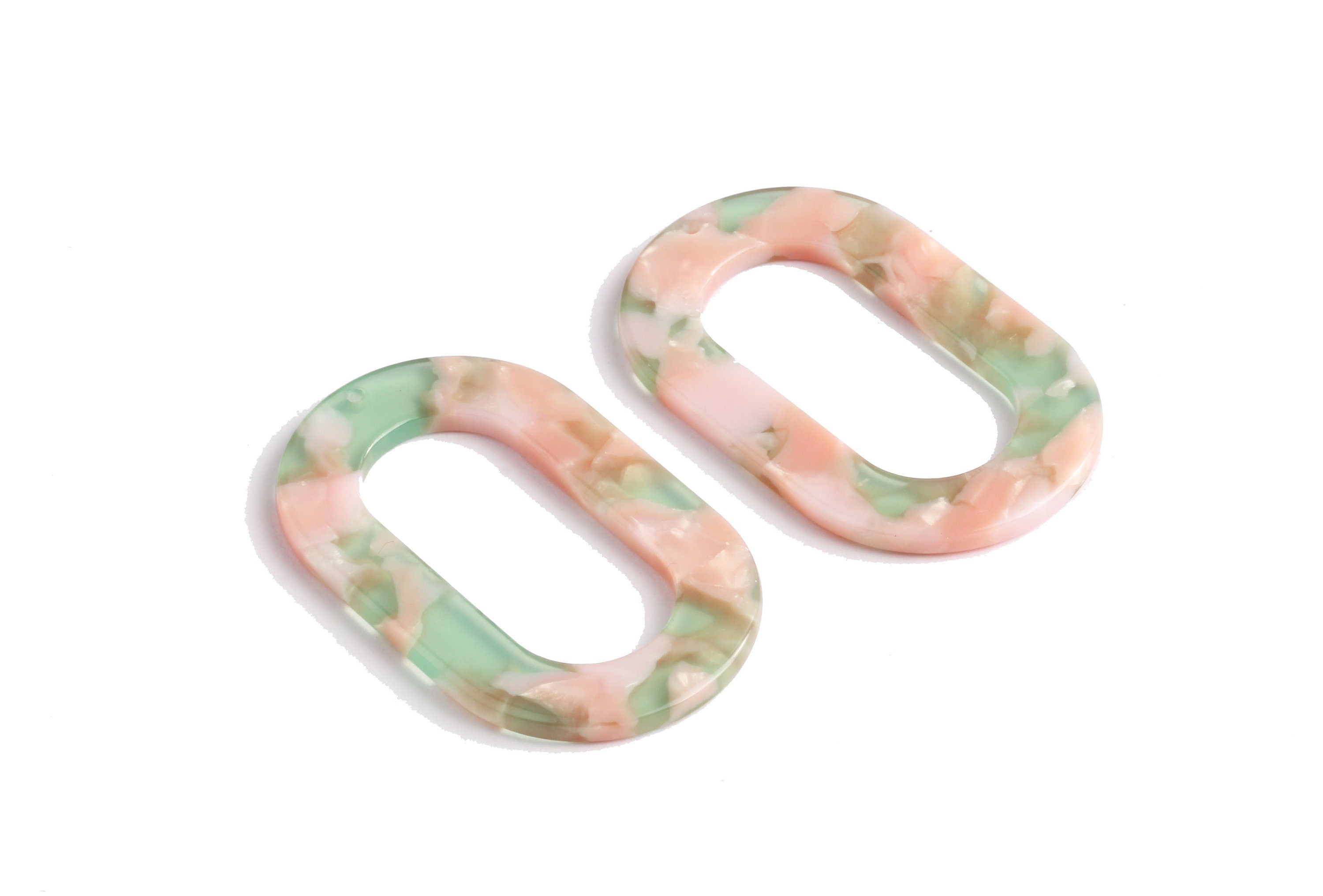 Acetate Oval Charms - Oval Earrings and Pendant - Earring Findings - Jewelry Supplies - Color Code: A156 - 44x28x2.5mm - AC1003T - DOMEDBAZAAR