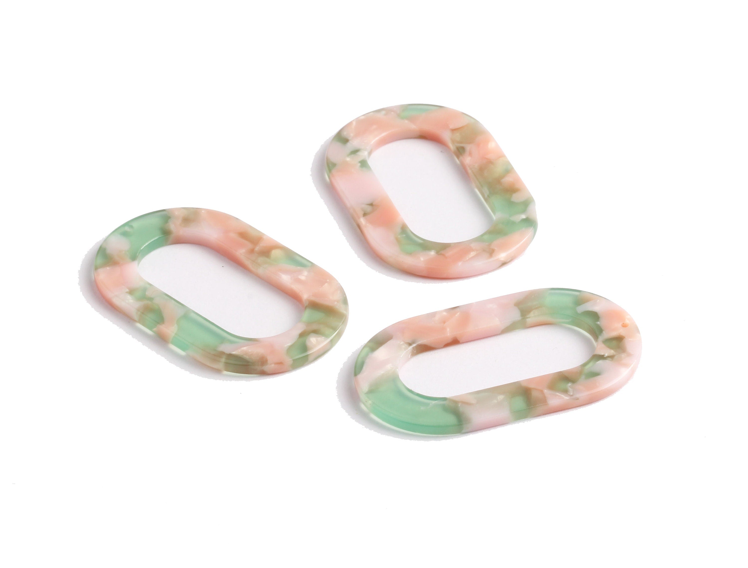 Acetate Oval Charms - Oval Earrings and Pendant - Earring Findings - Jewelry Supplies - Color Code: A156 - 44x28x2.5mm - AC1003T - DOMEDBAZAAR