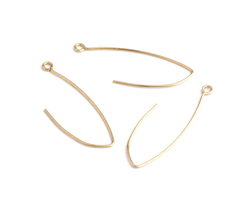 Brass V shape Pendant- Raw Brass V Wire Pendant - Jewelry Supplies - 34x11x0.65mm - PP1272 - DOMEDBAZAAR