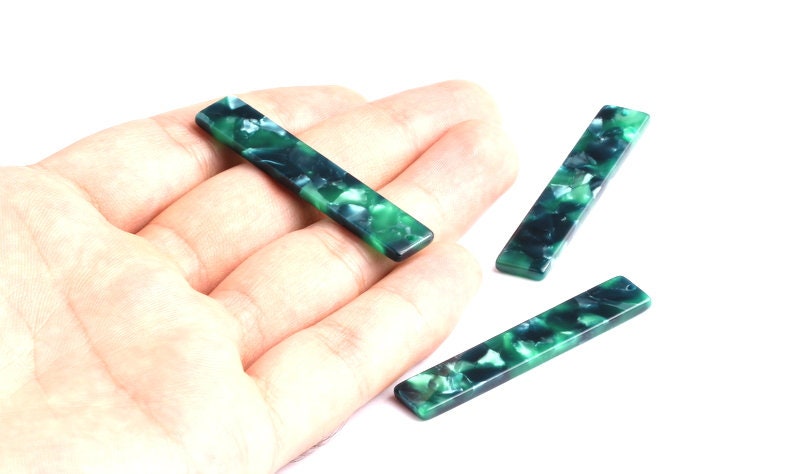 Acetate Stick & Bar Charms - Stick Earrings and Pendant - Earring Findings - Jewelry Supplies - Color Code: A13 - 51x10x2.53mm - AC1091A - DOMEDBAZAAR