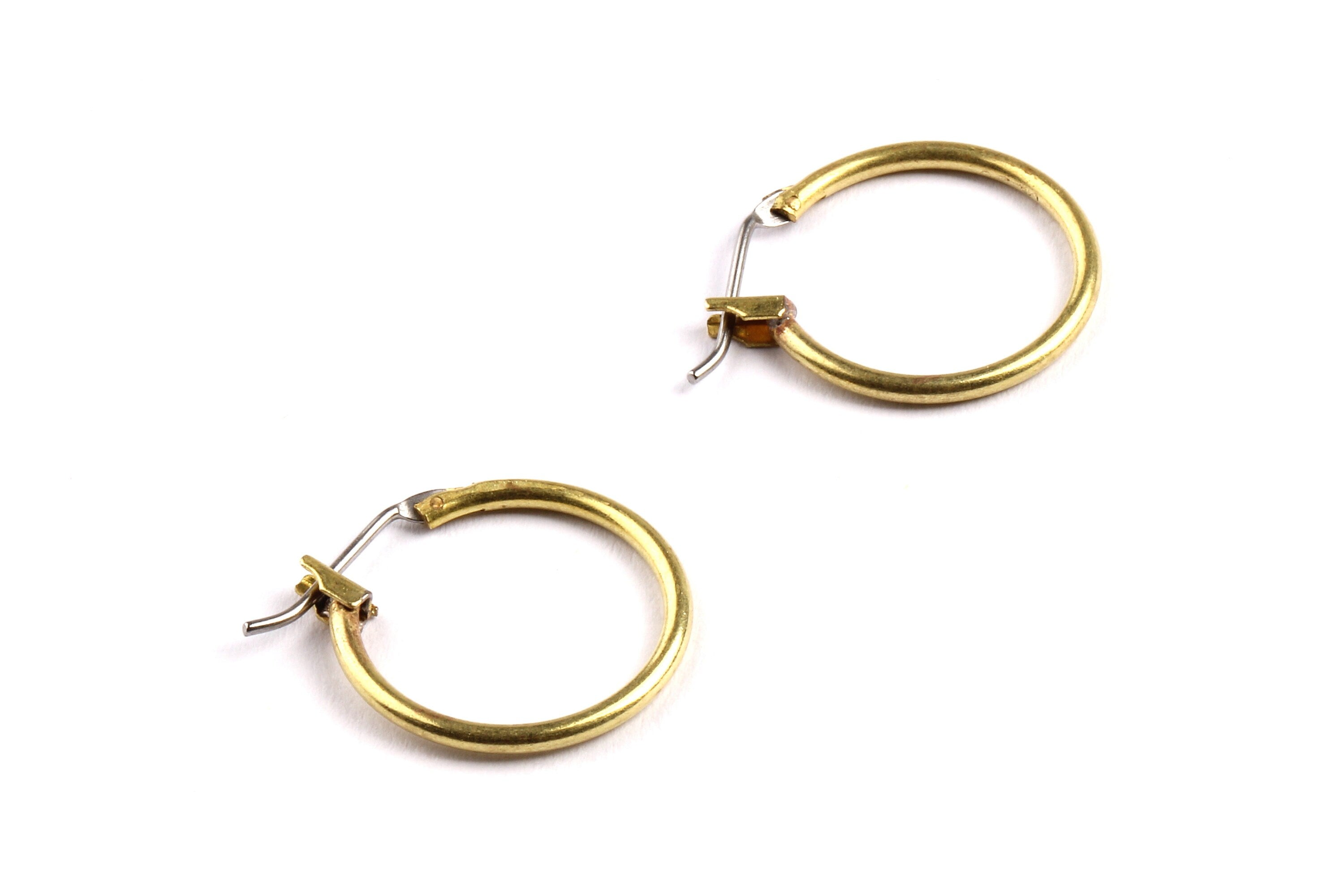 Brass Earring Clasp - Raw Brass Earring Clasp - Jewelry Supplies - Earring Findings - 19x17x1.4mm - PP1339 - DOMEDBAZAAR