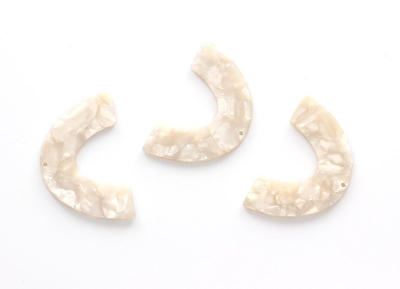 Acetate Large Arch Earring Charms One Hole - U Pendant - Earring Findings - Jewelry Supplies - Color Code: A12 - 30.5x48.2x2.51mm - AC1095D - DOMEDBAZAAR