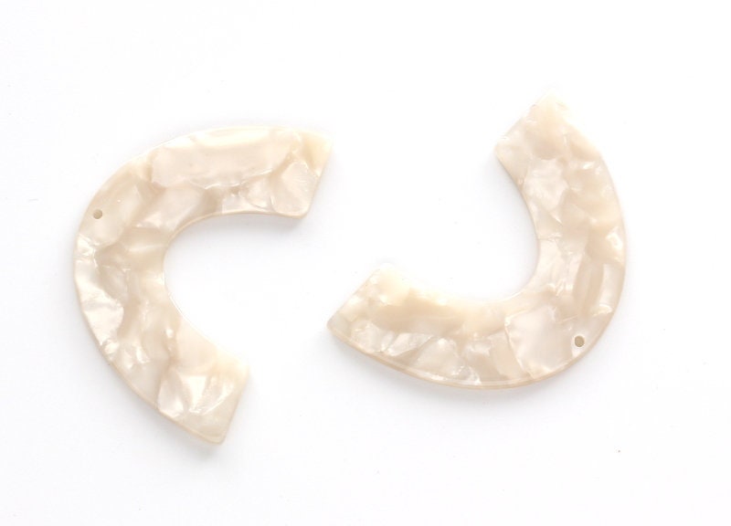 Acetate Large Arch Earring Charms One Hole - U Pendant - Earring Findings - Jewelry Supplies - Color Code: A12 - 30.5x48.2x2.51mm - AC1095D - DOMEDBAZAAR