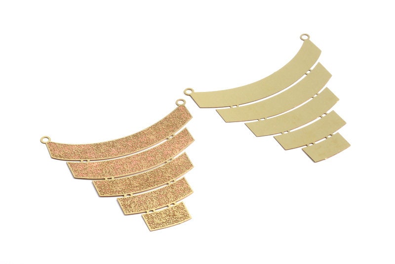 Raw Brass Necklace Charms - Raw Brass Necklace  Findings - Jewelery Making - Jewelry Supplies - 58x55x0.3mm - JJA3689 - DOMEDBAZAAR