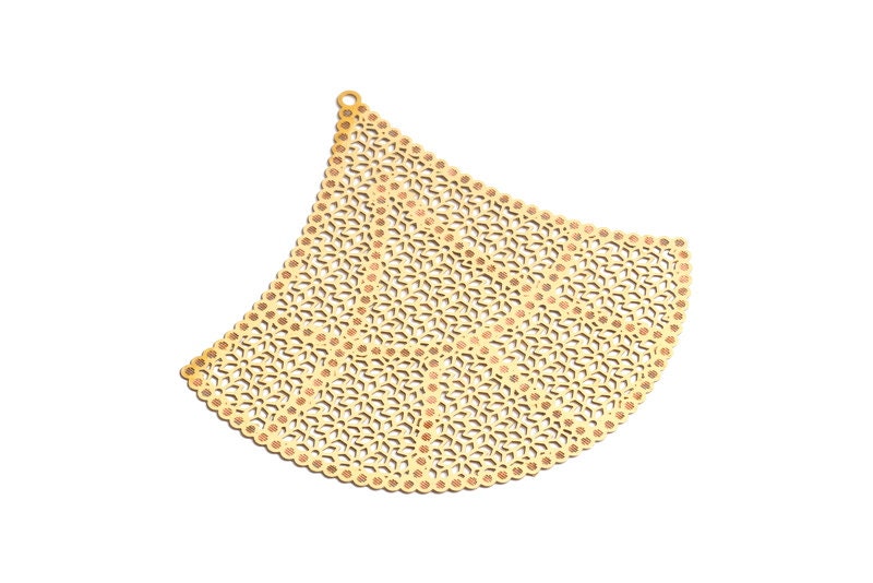 Raw Brass Hollow Out Earring Charms - Exaggerated Earring Charms - Earring Findings - Jewelry Supplies - 60.3x63.15x0.3mm - JJA4114 - DOMEDBAZAAR