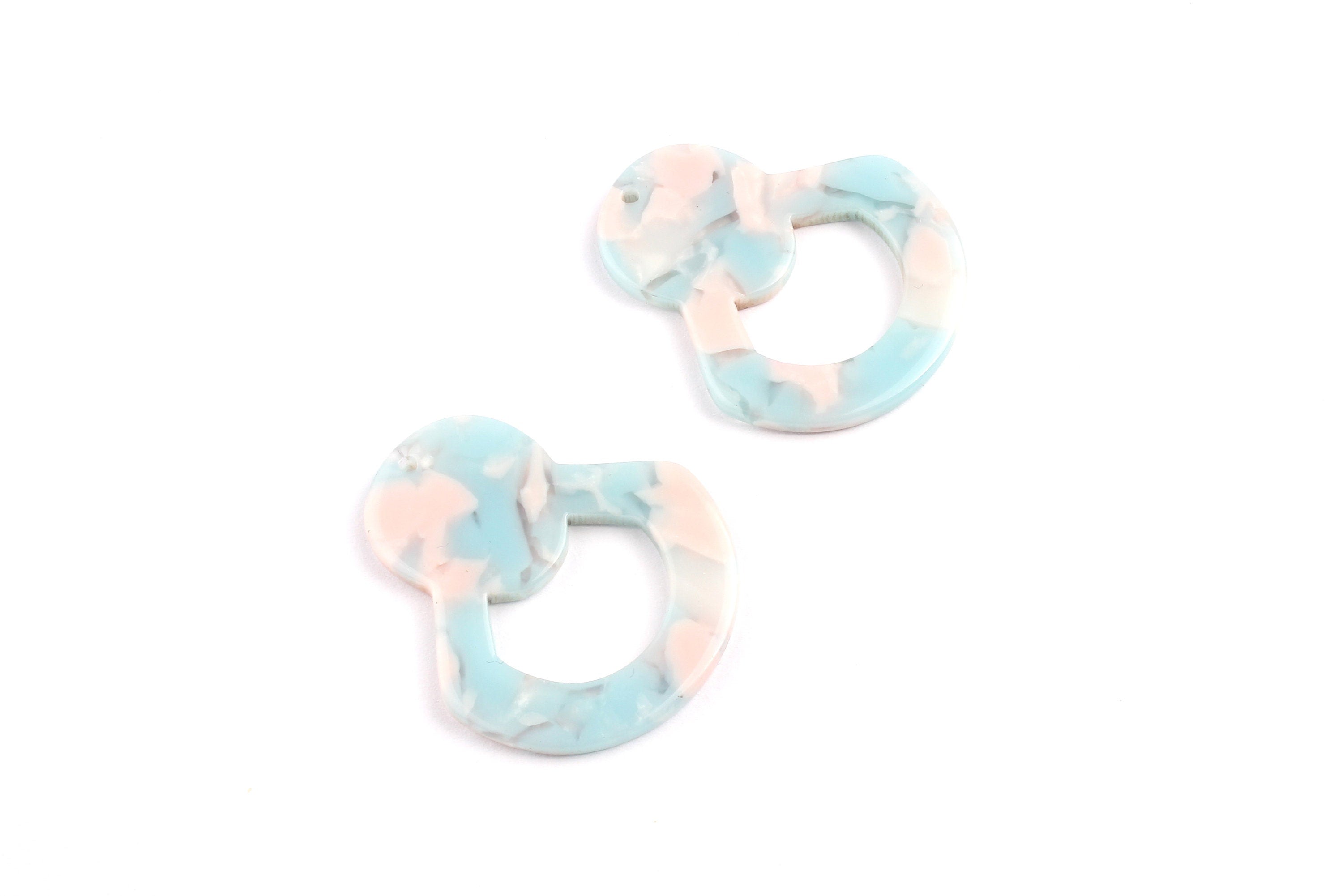 Acetate Bottle Opener Charms - Bottle Opener Earrings and Pendant - Earring Findings - Color Code: A97 - 34.4x29.4mm - AC1072B - DOMEDBAZAAR