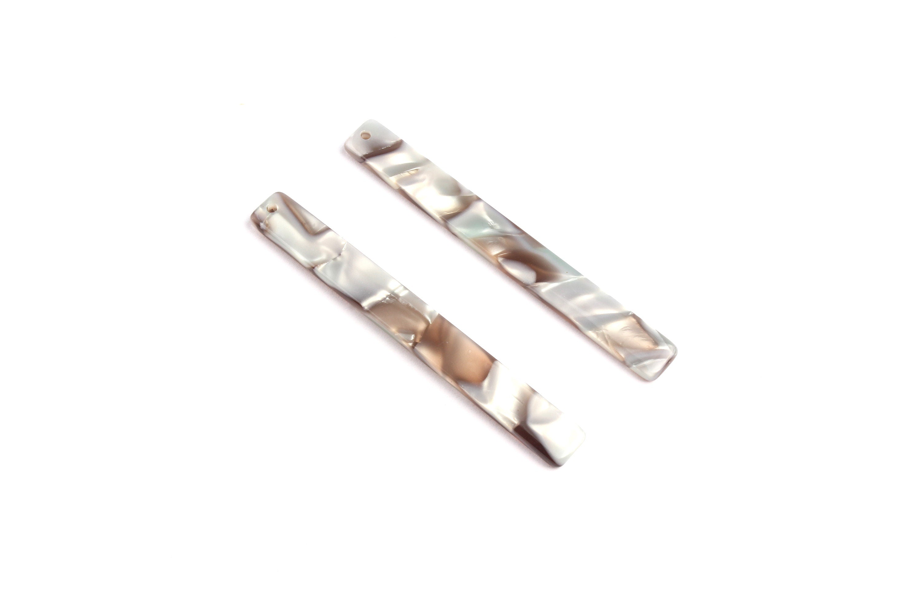 Acetate Stick Charms - Bar Earrings and Pendant - Earring Findings  - Jewelry Supplies - Color Code: A22 - 59x7x2.5mm - AC1049H - DOMEDBAZAAR