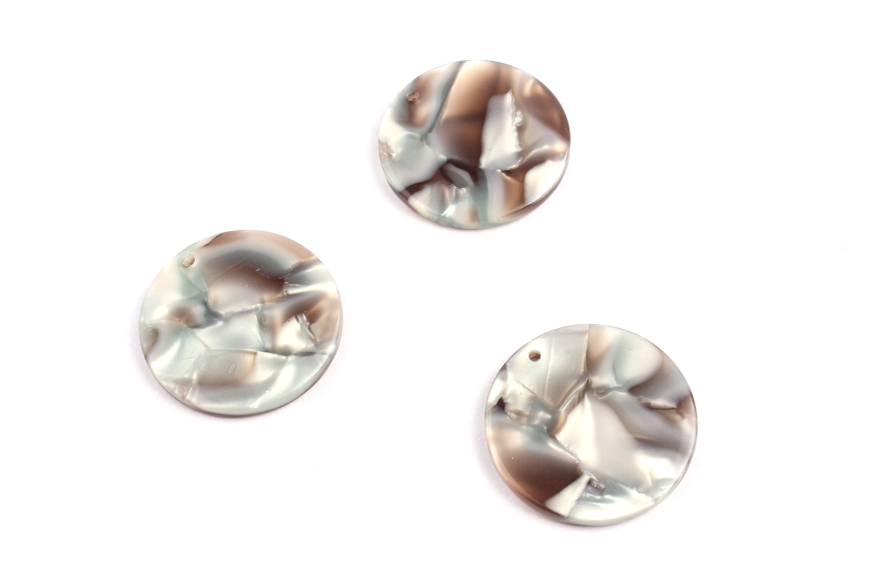 Acetate Round Charms - Coin Earrings and Pendant - Earring Findings - Jewelry Supplies - Color Code: A22 - 23.8x23.8mm - AC1076G - DOMEDBAZAAR