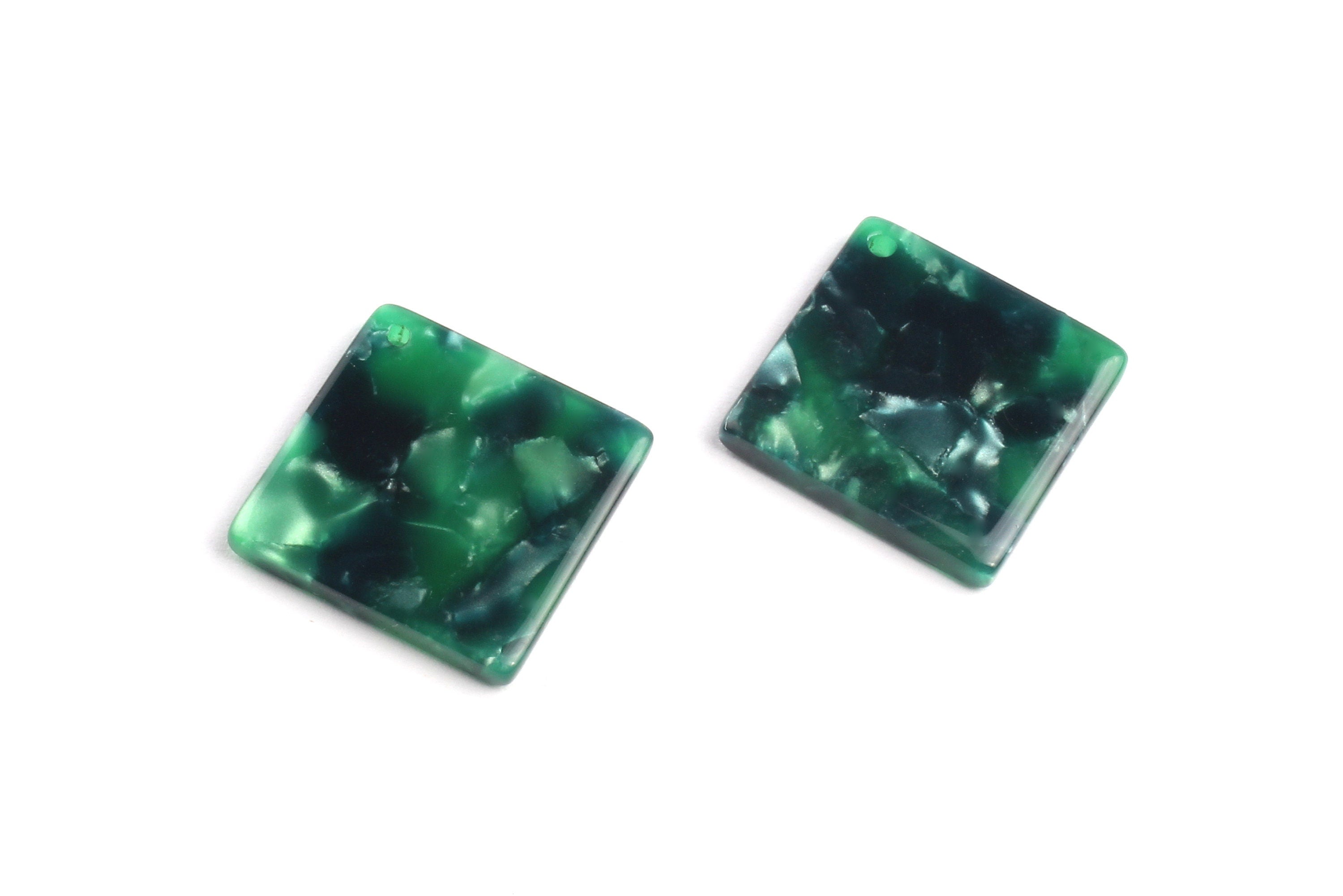 Acetate Square Charms - Square Earings and Pendant - Earring Findings - Jewelry Supplies - Color Code: A13 - 18x18mm - AC1078G - DOMEDBAZAAR