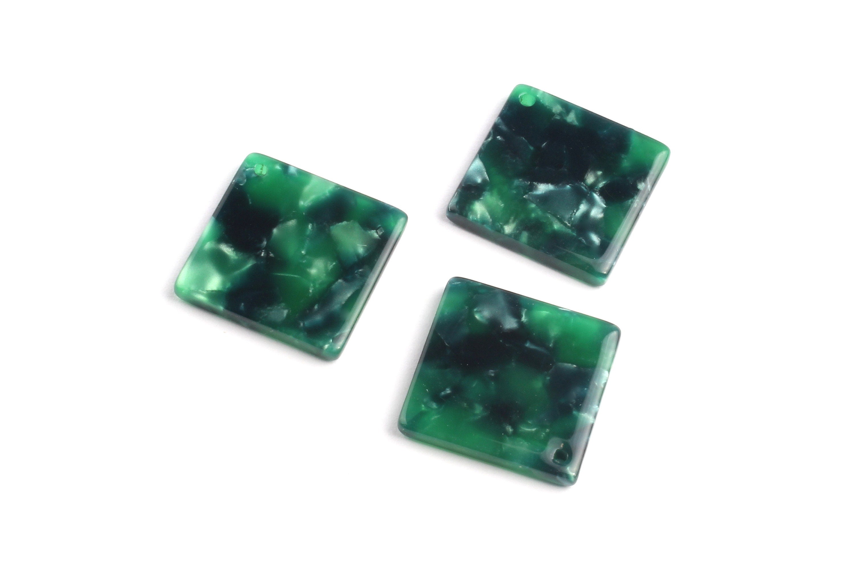 Acetate Square Charms - Square Earings and Pendant - Earring Findings - Jewelry Supplies - Color Code: A13 - 18x18mm - AC1078G - DOMEDBAZAAR