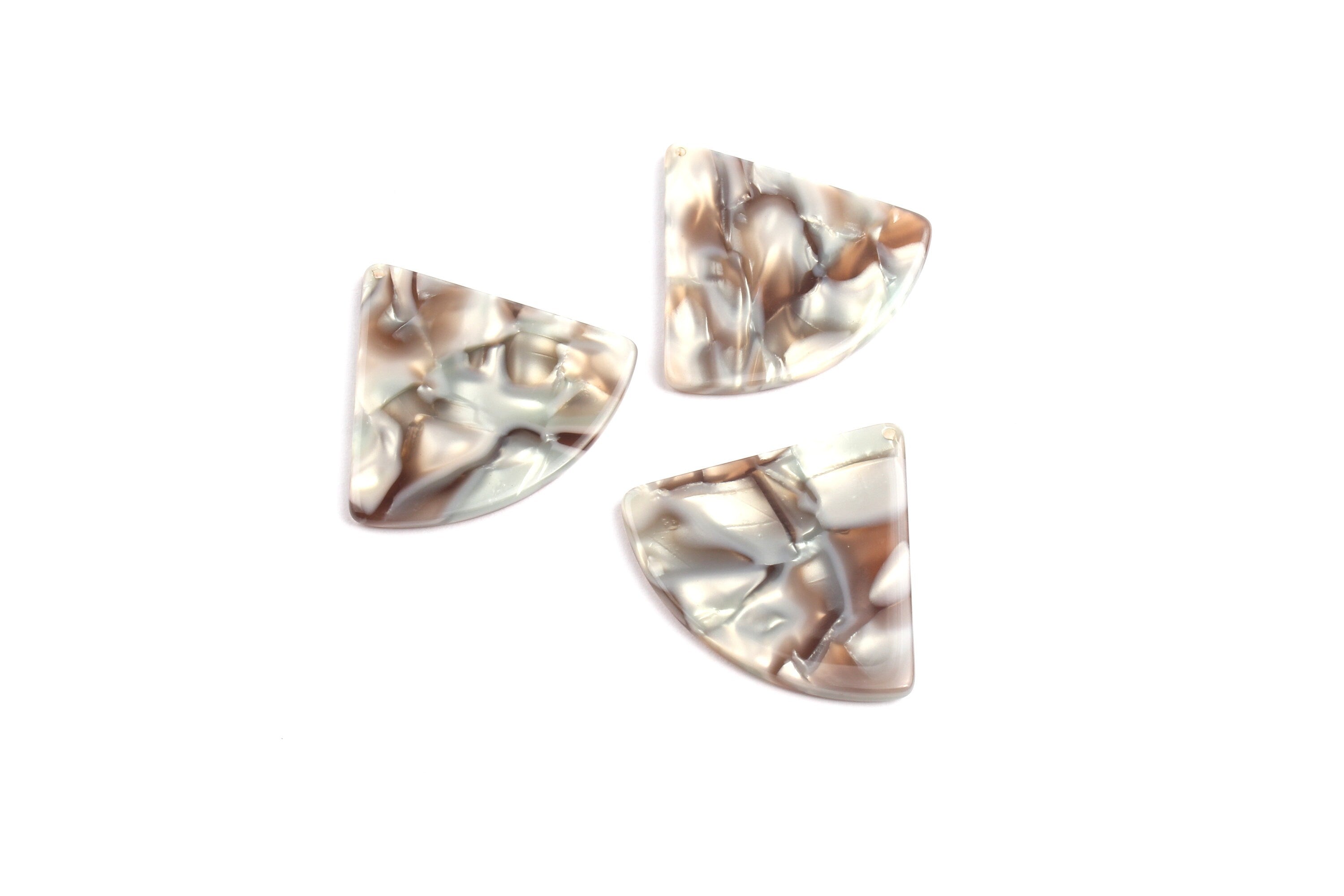 Acetate Fan Charms - Pizza Slice Earrings and Pendant - Earring Findings - Jewelry Necklace - Color Code: A22 - 31.2x34.5mm - AC1081G - DOMEDBAZAAR