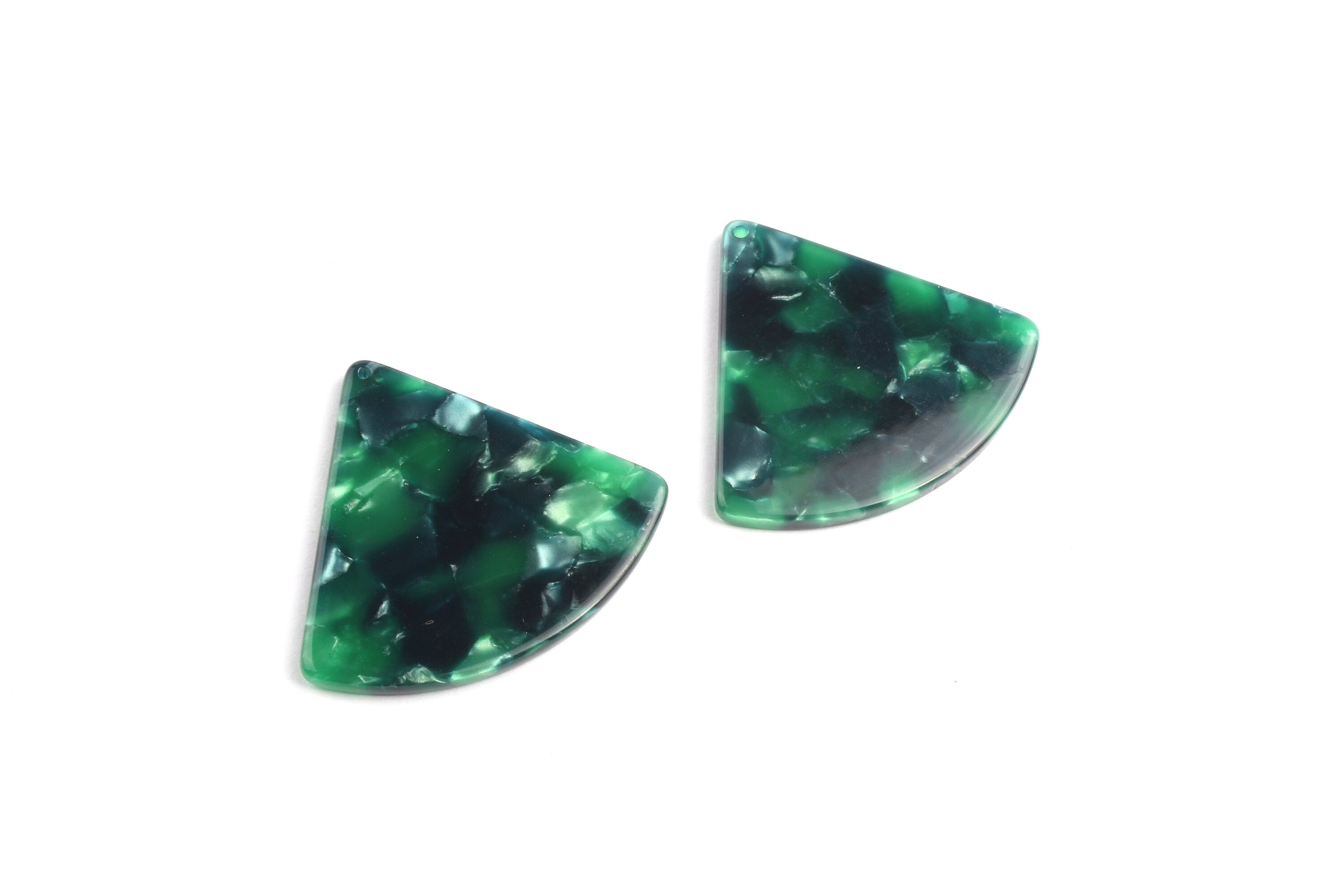 Acetate Fan Charms - Pizza Slice Earrings and Pendant - Earring Findings - Jewelry Necklace - Color Code: A13 - 31.2x34.5mm - AC1081H - DOMEDBAZAAR