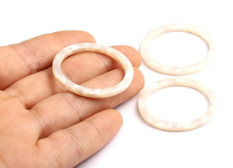Acetate Circle Charms - Circle Earring and Pendant - Earring Findings - Jewelry Supplies - Color Code: A12 - 32x2.5mm - AC1043H - DOMEDBAZAAR