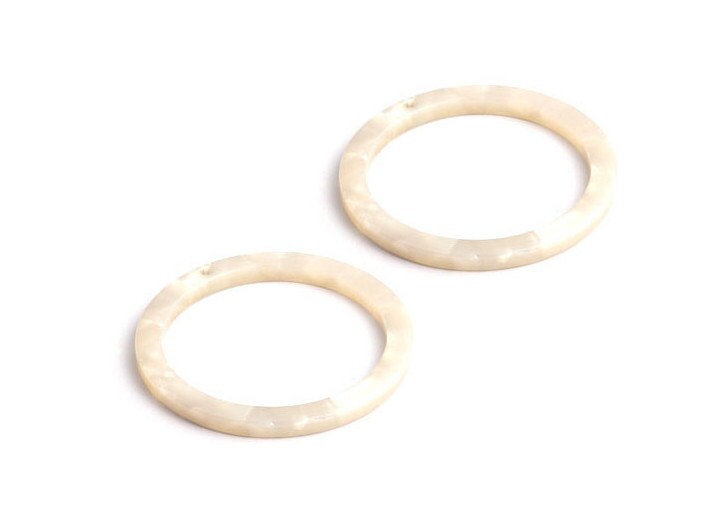 Acetate Circle Charms - Circle Earring and Pendant - Earring Findings - Jewelry Supplies - Color Code: A12 - 32x2.5mm - AC1043H - DOMEDBAZAAR