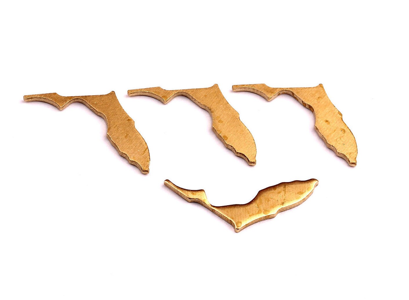 Brass Florida State Charms - Florida State Shaped Raw Brass Pendant - Jewelry Supplies - 14x12mm - PP1262 - DOMEDBAZAAR
