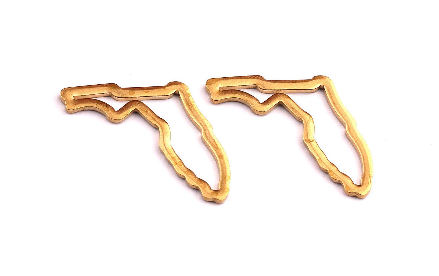 Brass Florida State Charms - Florida State Shaped Raw Brass Pendant - Jewelry Supplies - 17x15mm - PP1263 - DOMEDBAZAAR