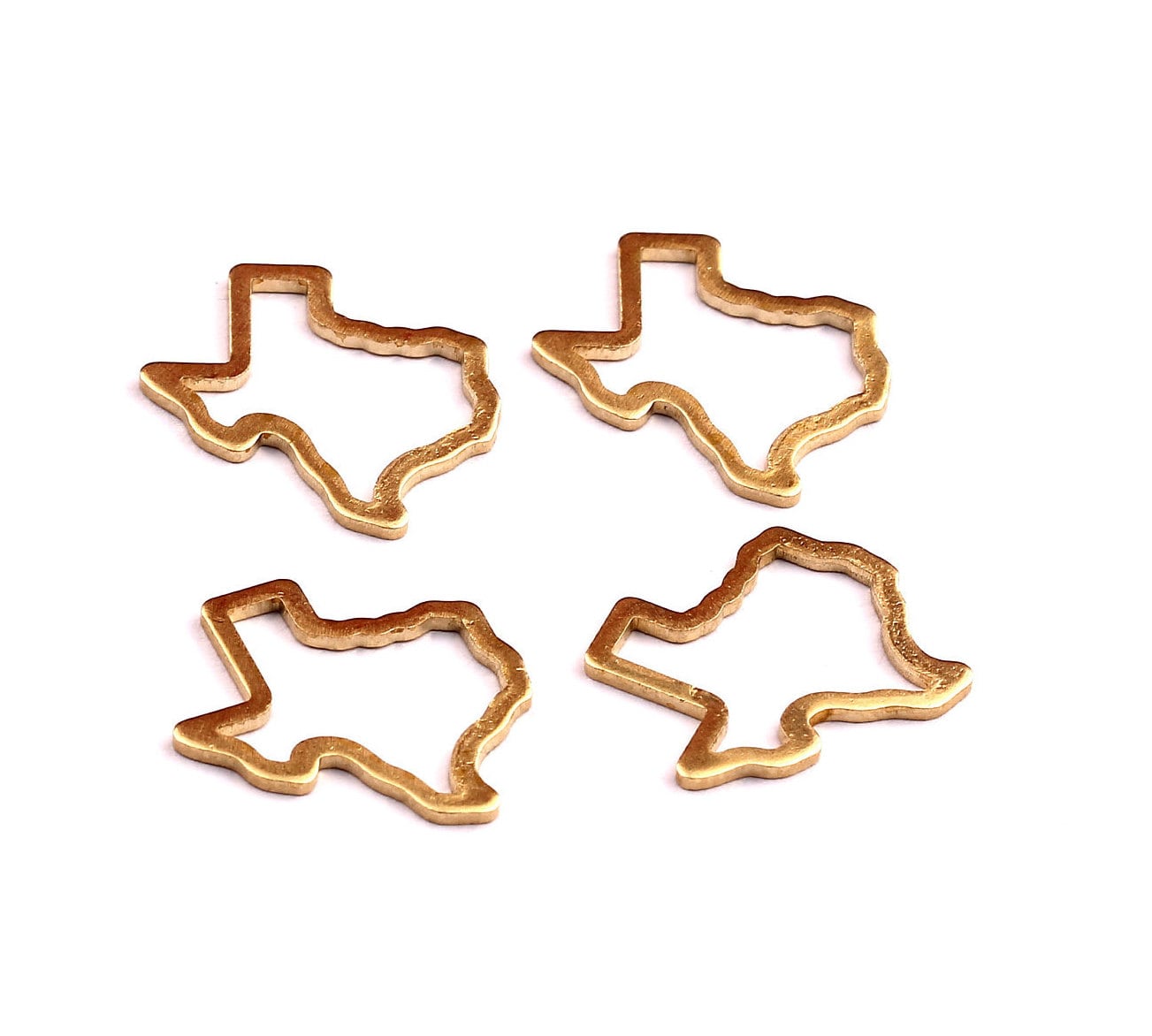Brass Texas State Charms - Texas State Shaped Raw Brass Pendant - Jewelry Supplies - 18x18mm - PP1261 - DOMEDBAZAAR