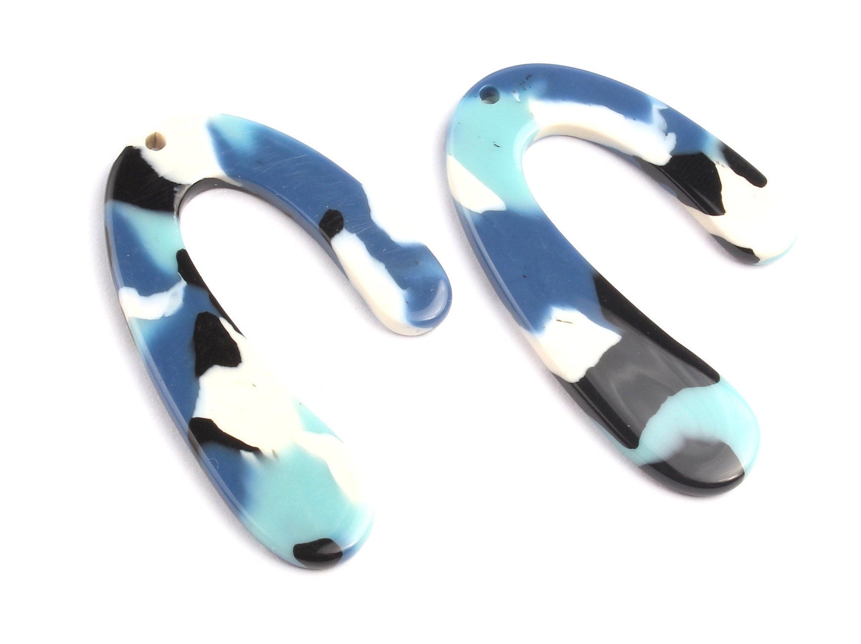 Acetate U Charms - U Earrings and Pendant - Earring Findings - Necklace Pendant - Color Code: A16 - 44.1x29.9mm - AC1083F - DOMEDBAZAAR