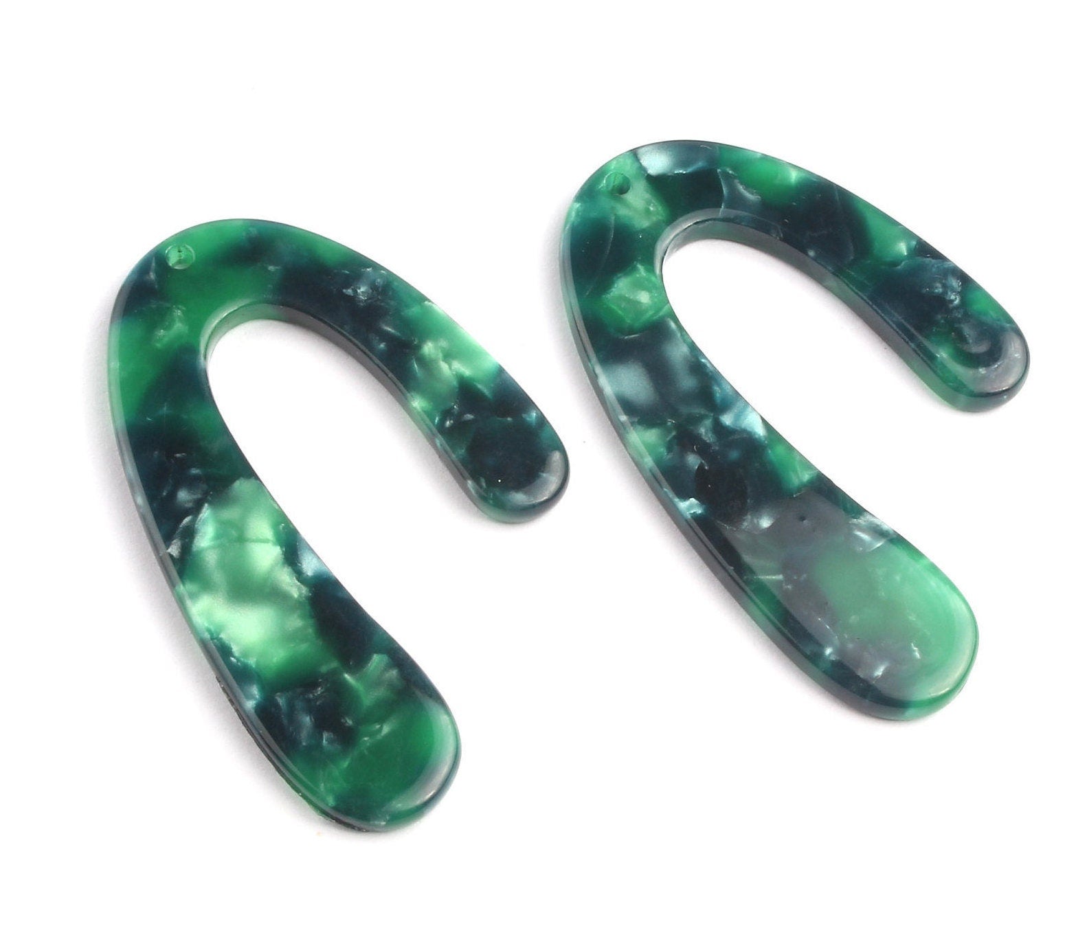 Acetate U Charms - U Earrings and Pendant - Earring Findings - Necklace Pendant - Color Code: A13 - 44.1x29.9mm - AC1083H - DOMEDBAZAAR