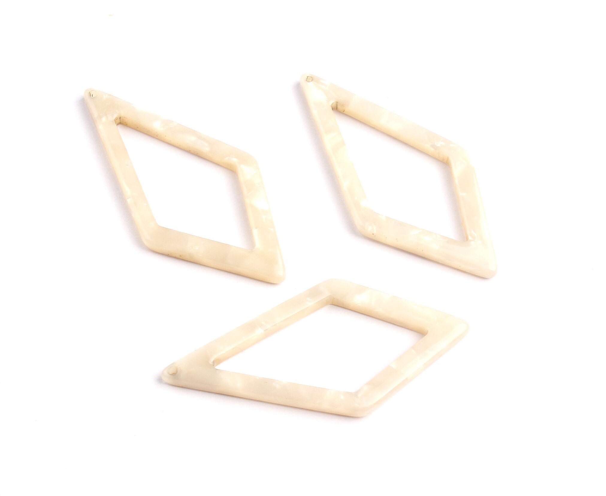 Acetate Diamond Charms - Diamond Earrings and Pendant - Earring Findings - Earring Findings - Color Code: A30 - 46x22.5mm - AC1082-A30 - DOMEDBAZAAR