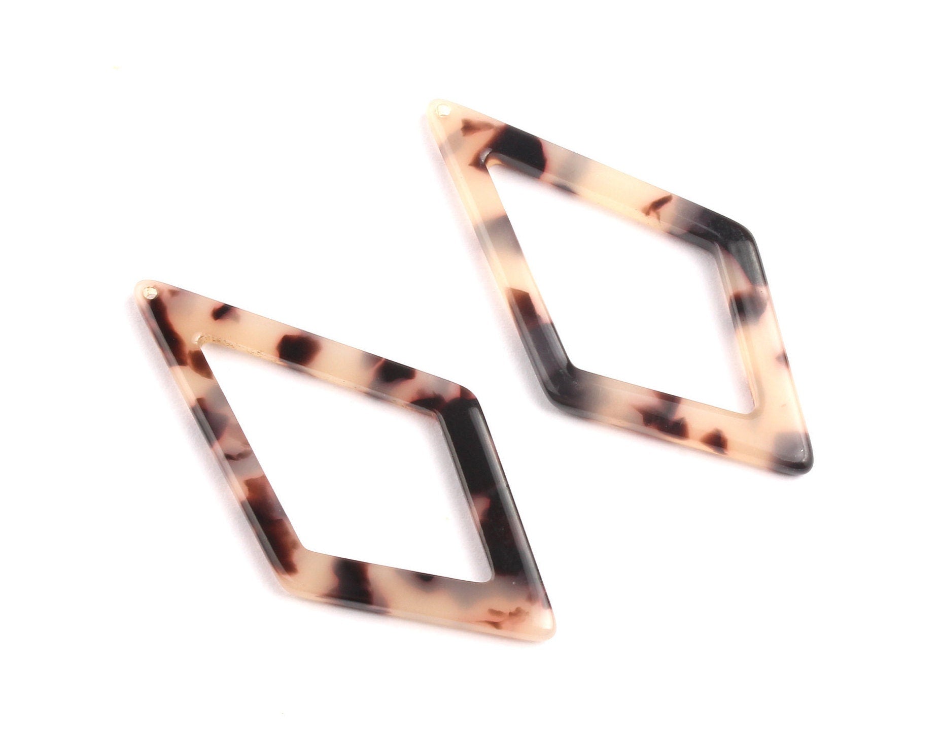 Acetate Diamond Charms - Diamond Earrings and Pendant - Earring Findings - Jewelry Supplies - Color Code: A07 - 46x22.5mm - AC1082B - DOMEDBAZAAR