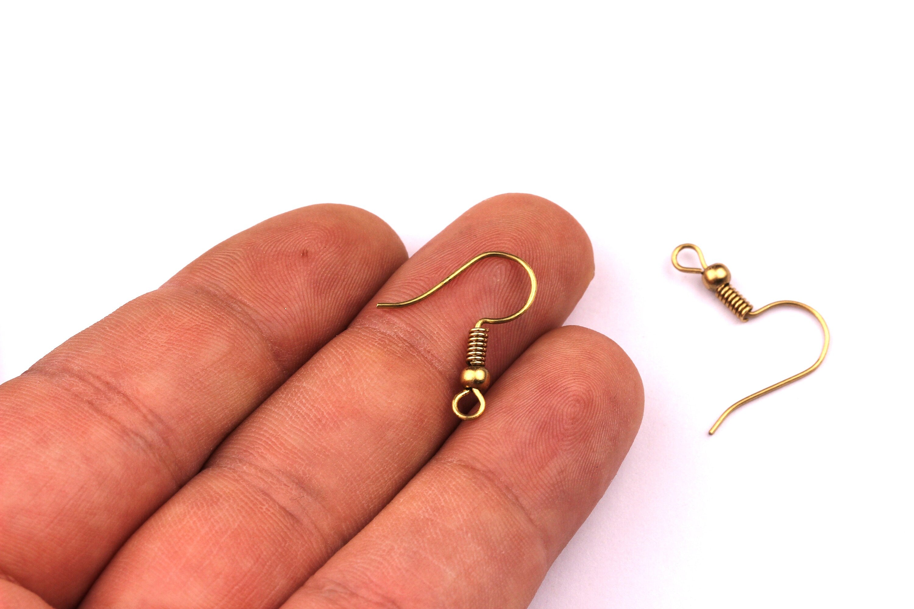 Raw Brass French style Hook - Raw Brass Earring Hook - Raw Brass Ear Wires - Jewelry Supplies - 20x0.7mm - PP1098 - DOMEDBAZAAR