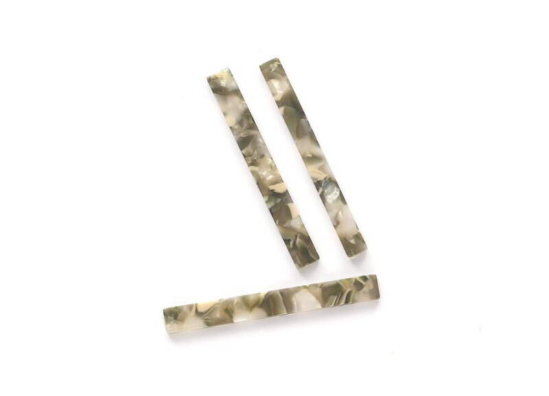 Acetate Stick Charms - Bar Earrings and Pendant - Earring Findings  - Jewelry Supplies - Color Code: A86 - 59x7x2.2mm - AC1049K - DOMEDBAZAAR