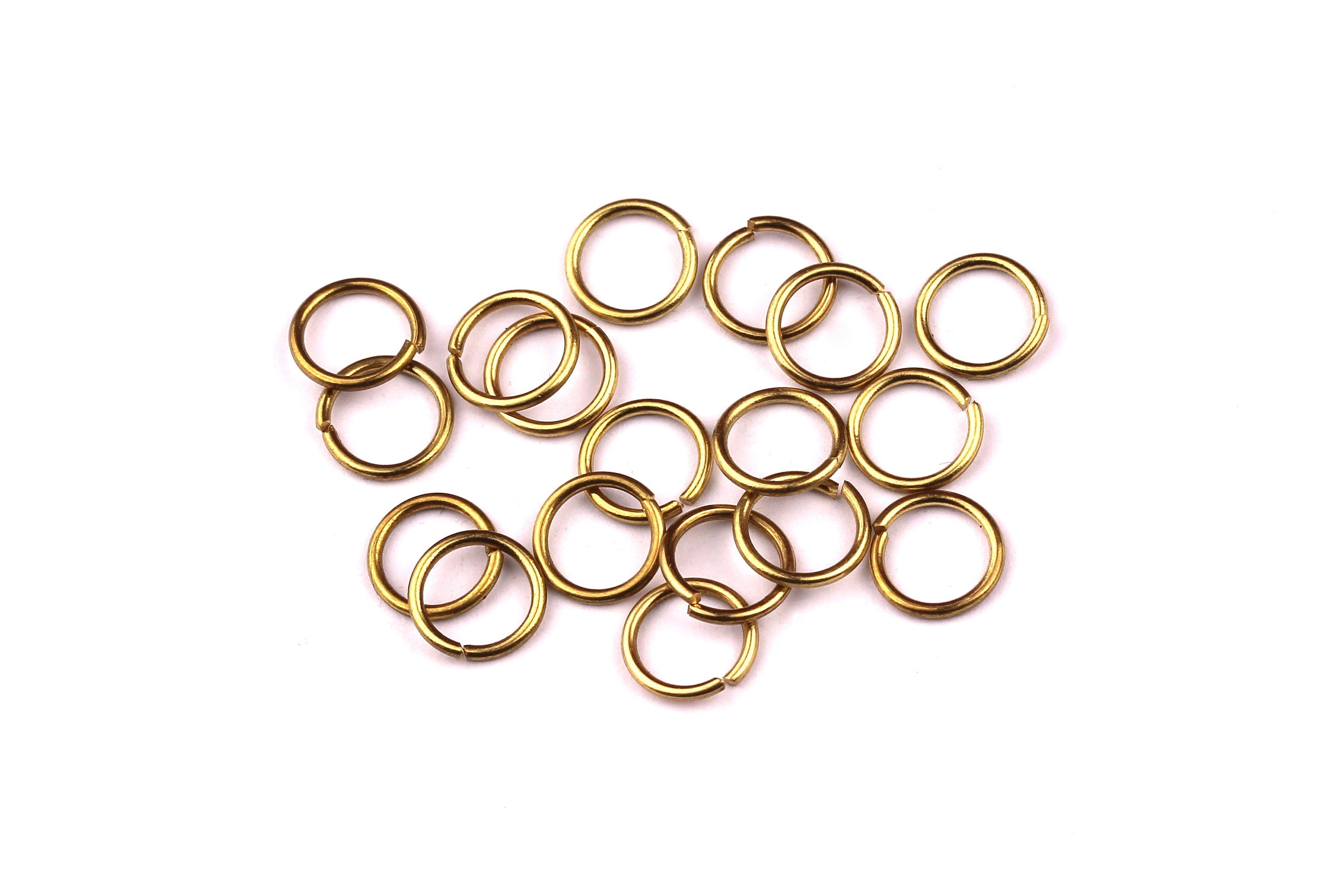 Brass Open Jump Rings - 7x0.8mm - Raw Brass Jump Rings -Jewelry Making-  Jewelry Supplies -  PP1104 - DOMEDBAZAAR