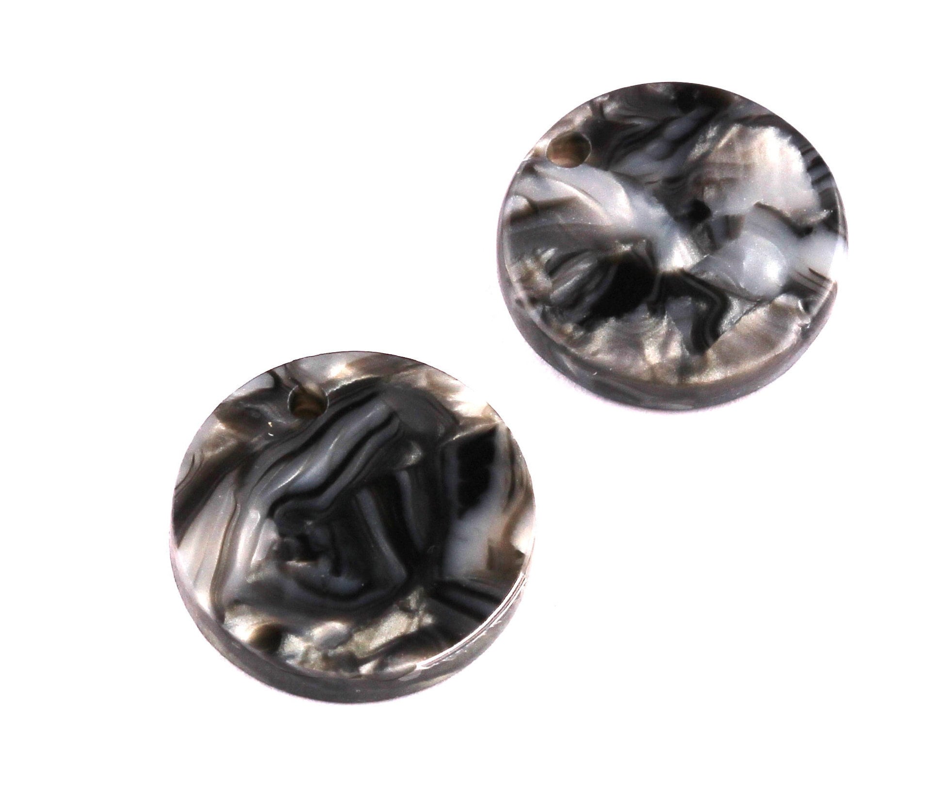 Acetate Round Charms - Coin and Round Earrings and Pendant - Earring Findings - Color Code: A91 - 14.5x2.5mm - AC1064K - DOMEDBAZAAR
