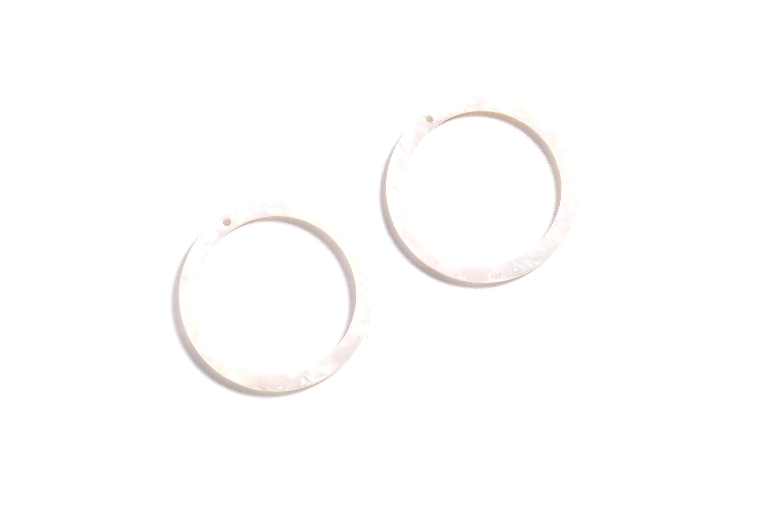 Acetate Acrylic Circle Earring Charms - Circle Pendant - Earring Findings - Jewelry Supplies - Color Code: A12 - 36.5x36.5x2.6mm - AC1120D - DOMEDBAZAAR