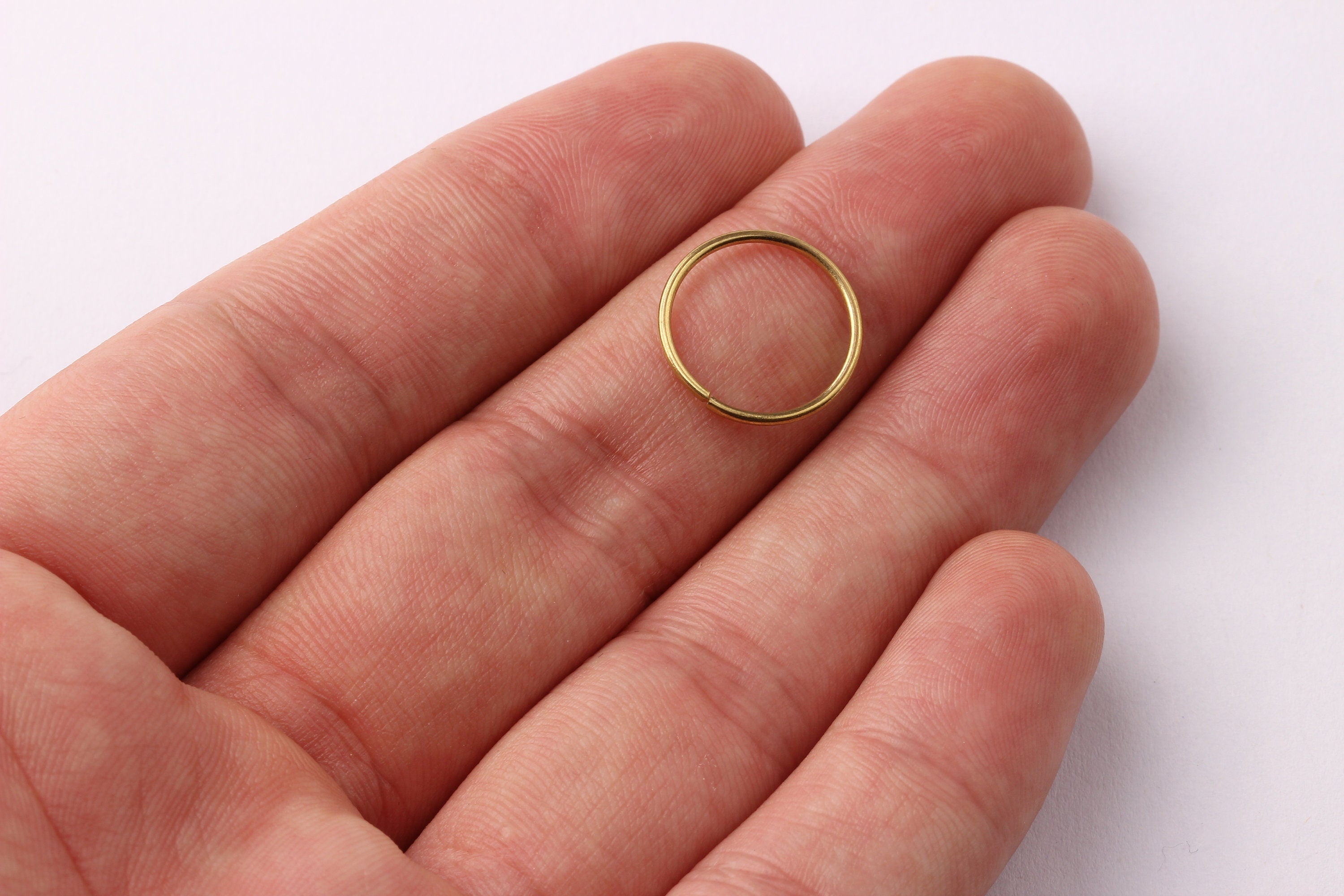 15mm Brass Open  Circle Connectors - Raw Brass Open Circle Connectors - Jewelry Supplies - Making Jewelery - 15x15x1mm - PP1275 - DOMEDBAZAAR