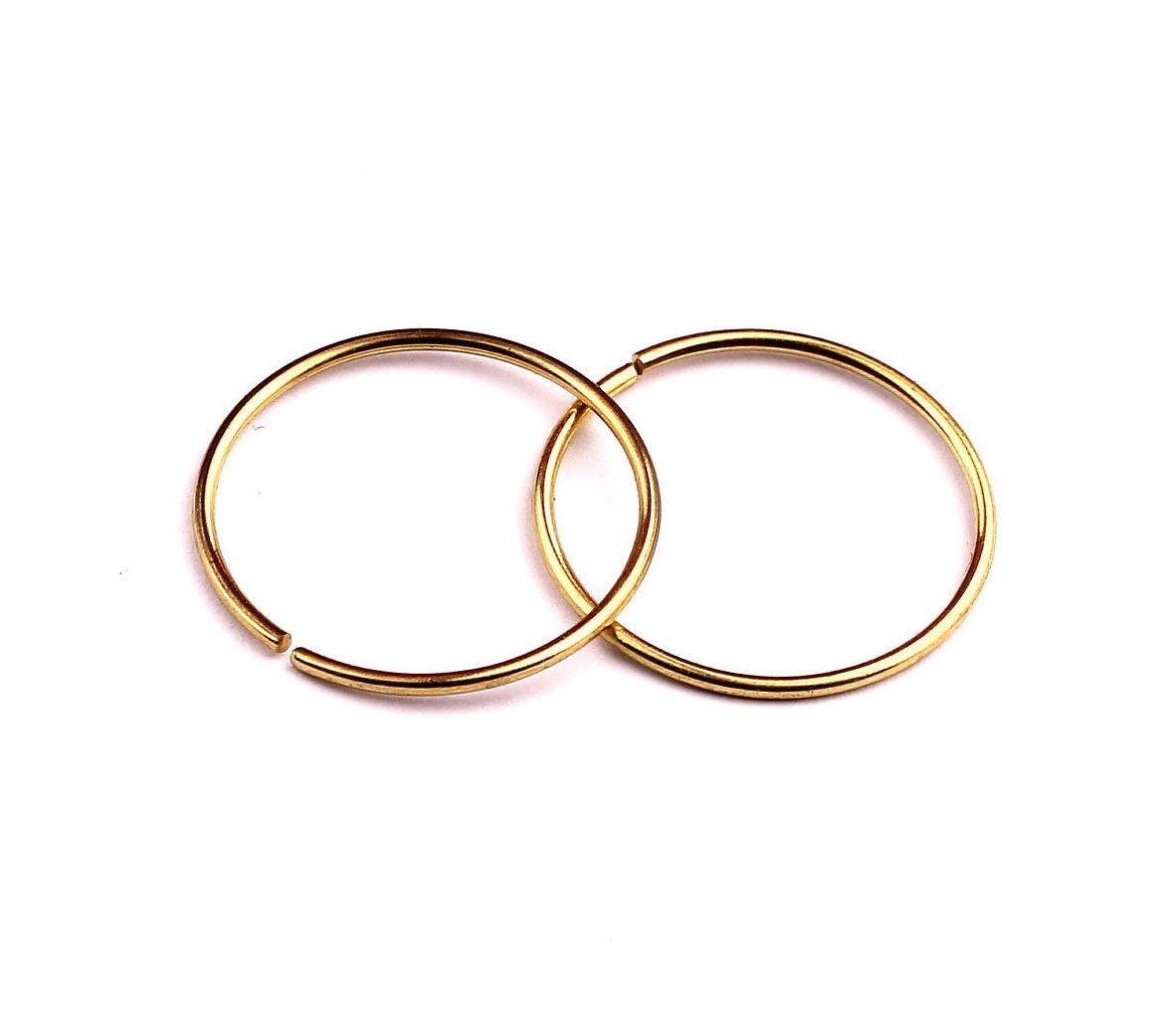 30mm Brass Open Circle Connectors - Raw Brass Open Circle Connectors - Jewelry Supplies - Making Jewelery - 30x30x1mm - PP1278 - DOMEDBAZAAR