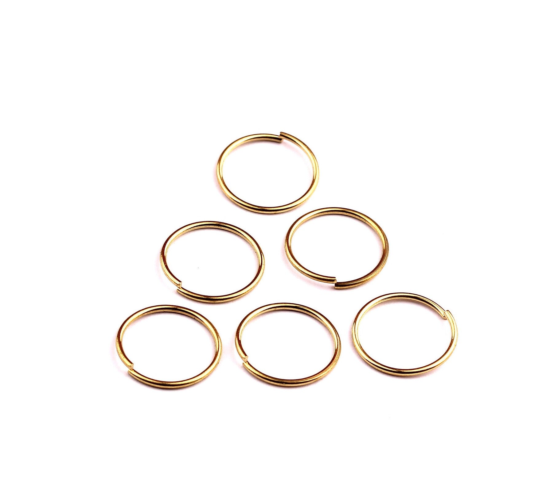 25mm Brass Open Circle Connectors - Raw Brass Open Circle Connectors - Brass Wavy Open Circle Connectors - 25x25x1mm - PP1277 - DOMEDBAZAAR