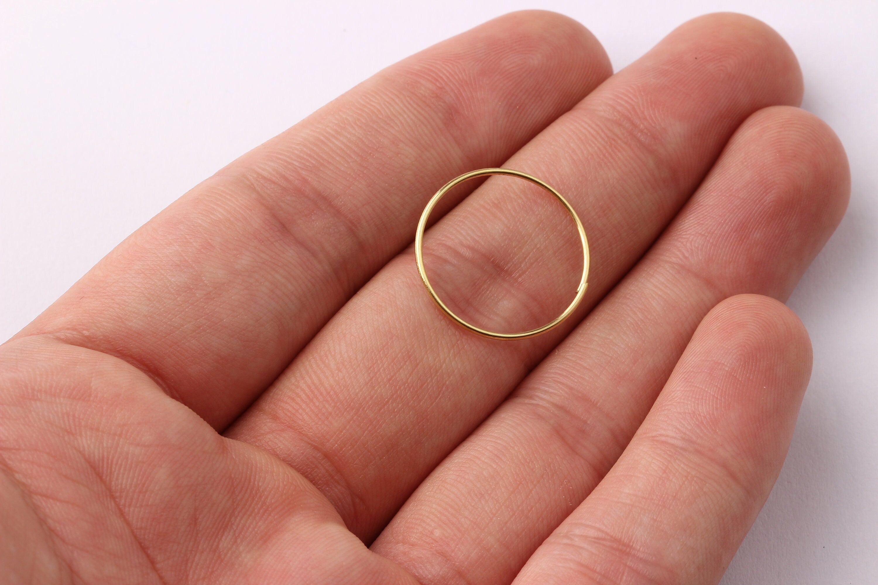 15mm Brass Open Circle Connectors - Raw Brass Open Circle Connectors - Jewelry Supplies - Making Jewelery - 15x15x0.8mm - PP1283 - DOMEDBAZAAR