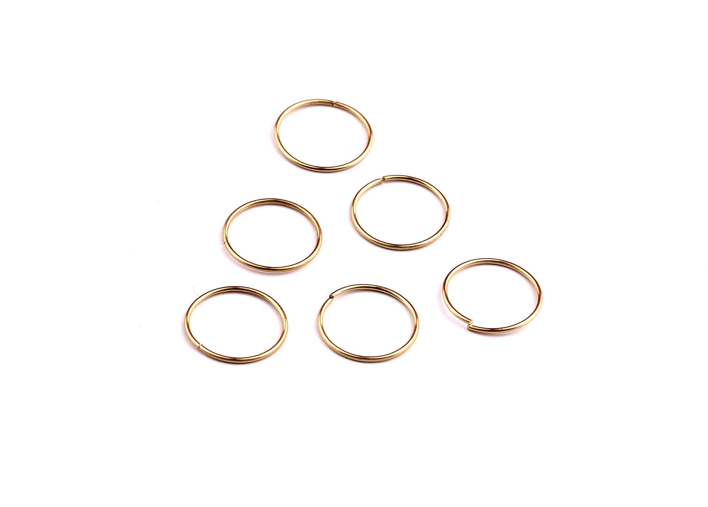 15mm Brass Open Circle Connectors - Raw Brass Open Circle Connectors - Jewelry Supplies - Making Jewelery - 15x15x0.8mm - PP1283 - DOMEDBAZAAR