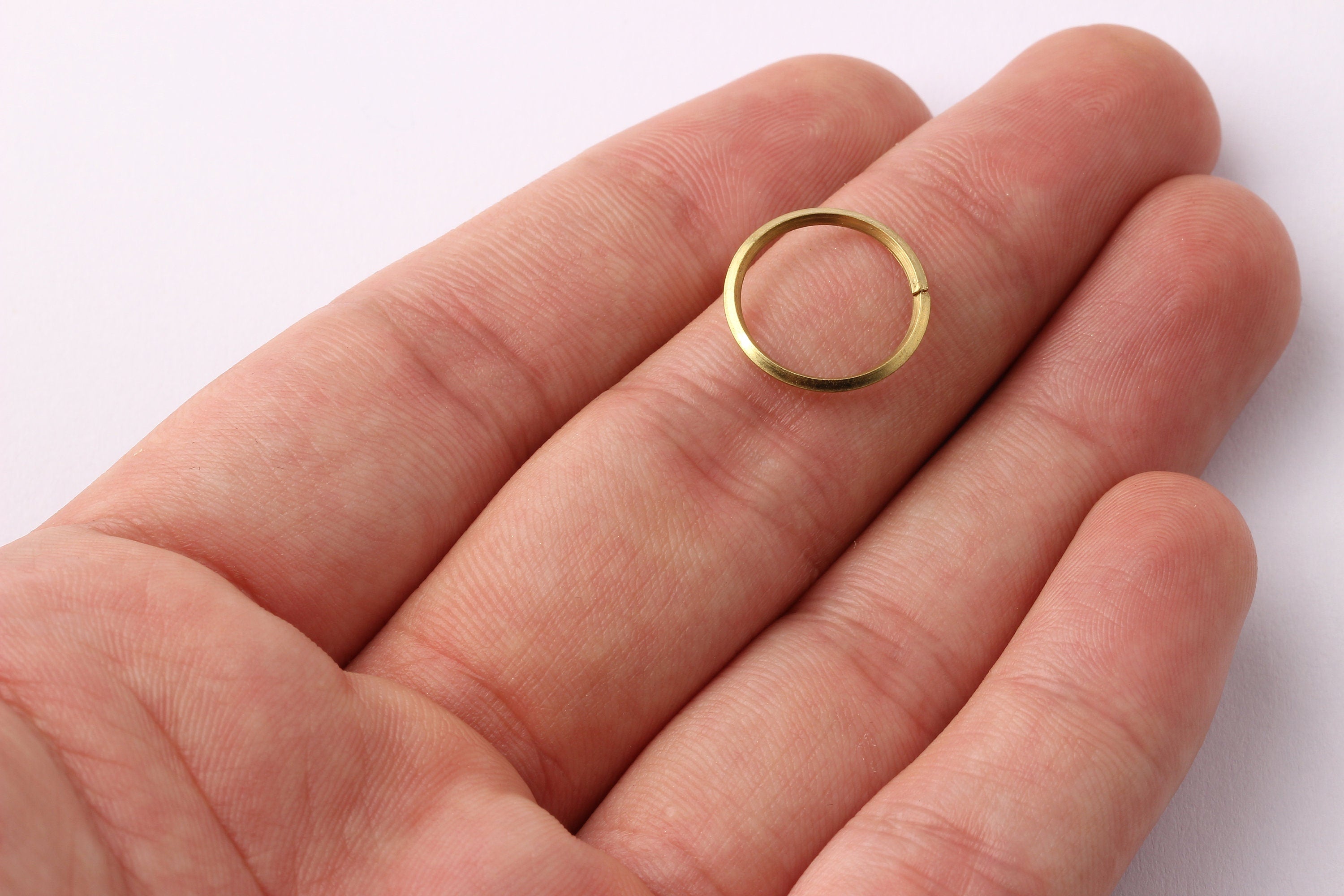 15mm Brass Open Circle Connectors - Raw Brass Open Circle Connectors - Jewelry Supplies - Making Jewelery - 15x15x1mm - PP1288 - DOMEDBAZAAR