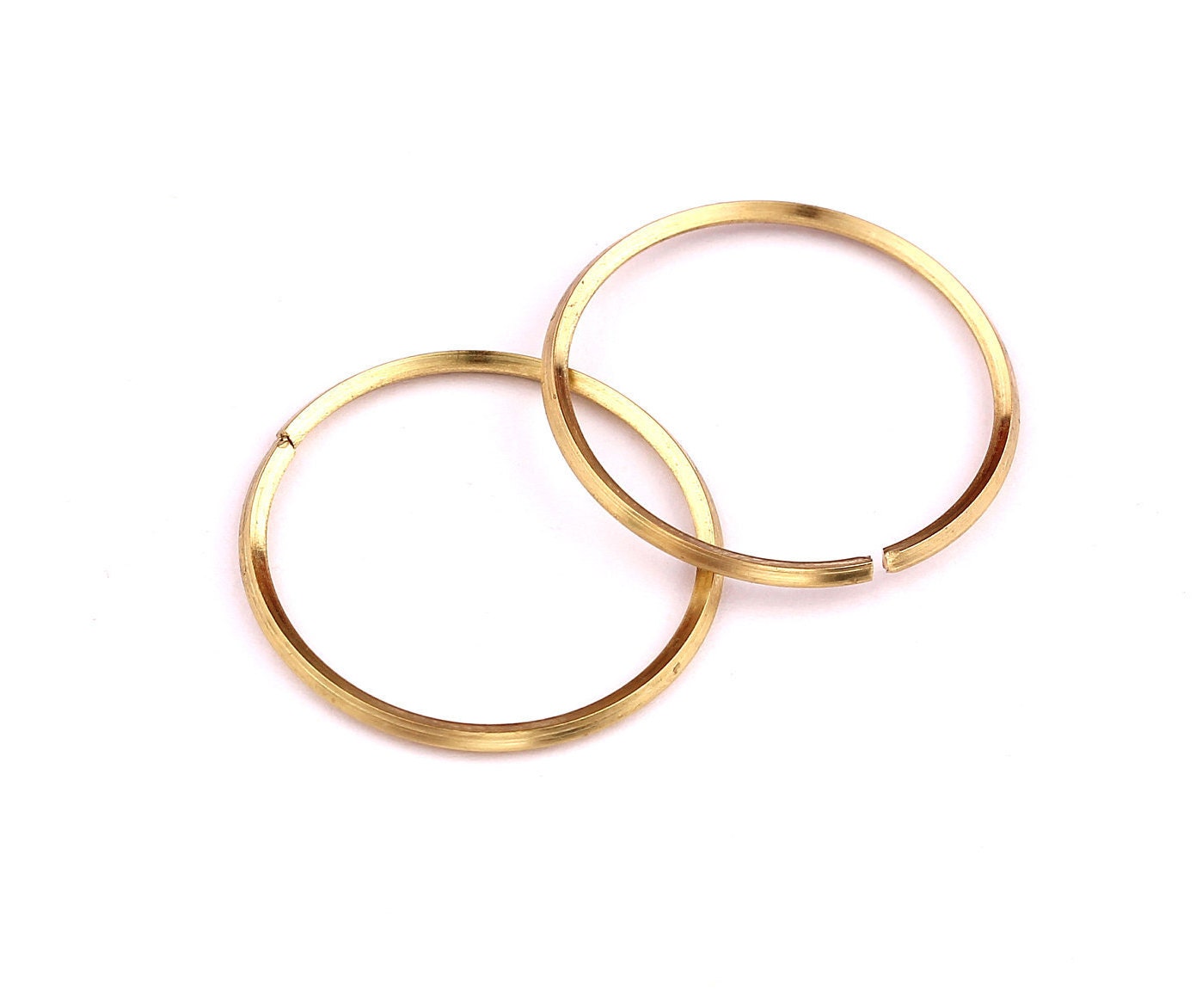 22mm Brass Open Circle Connectors - Raw Brass Open Circle Connectors - Jewelry Supplies - Making Jewelery - 22x22x1mm - PP1290 - DOMEDBAZAAR