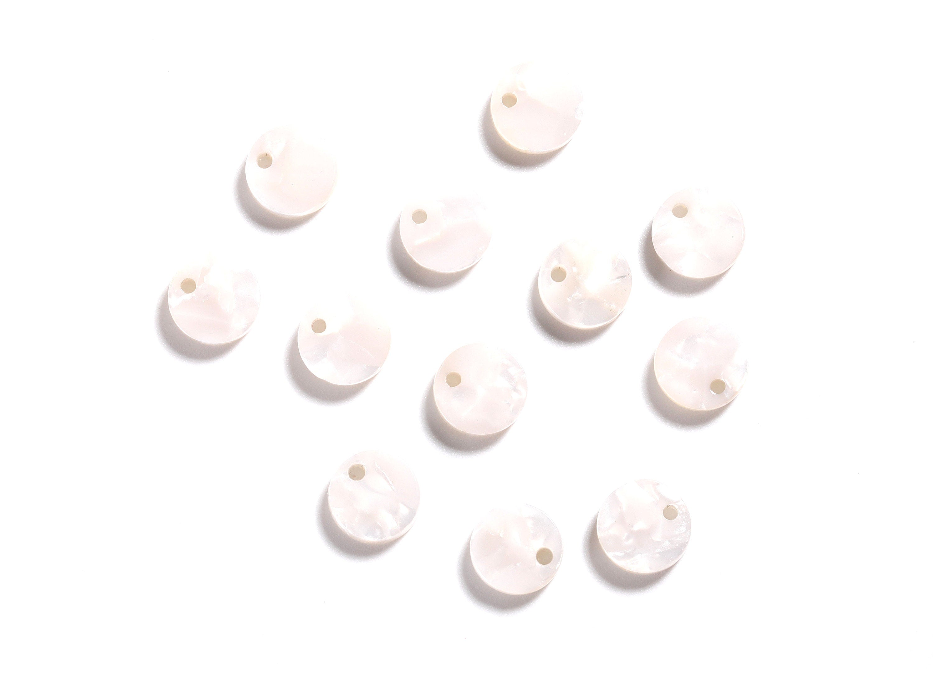 Acrylic Round Earring Charms - Round Circle Pendant - Earring Findings - Jewelry Supplies - Color Code: A12 - 8.82x8.82x2.7mm - AC1116D - DOMEDBAZAAR