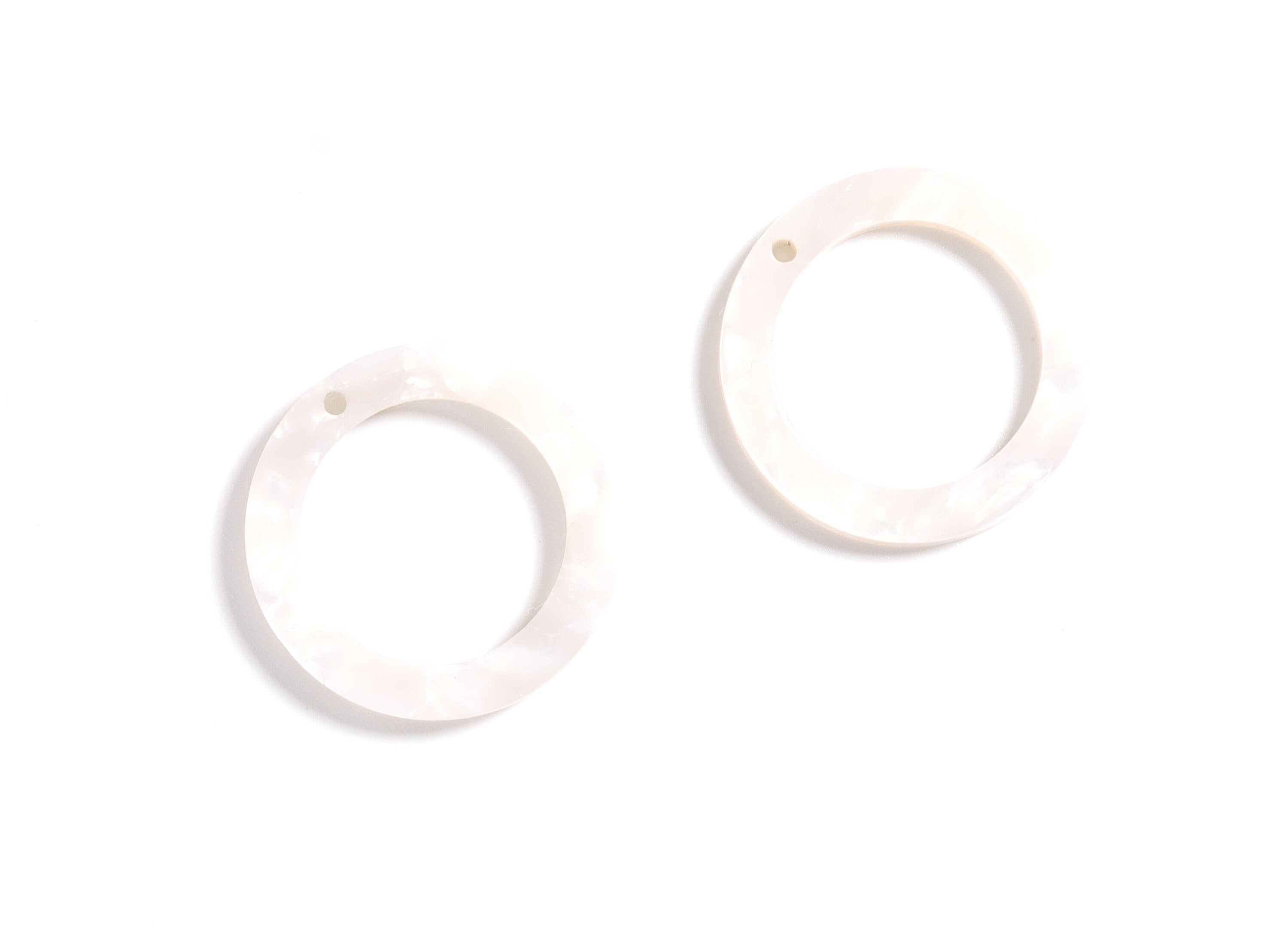 Acetate Hoop Earrings Charms - Round Circle Pendant - Earring Findings - Jewelry Supplies - Color Code: A12 - 22.8x22.8x2.63mm - AC1118D - DOMEDBAZAAR
