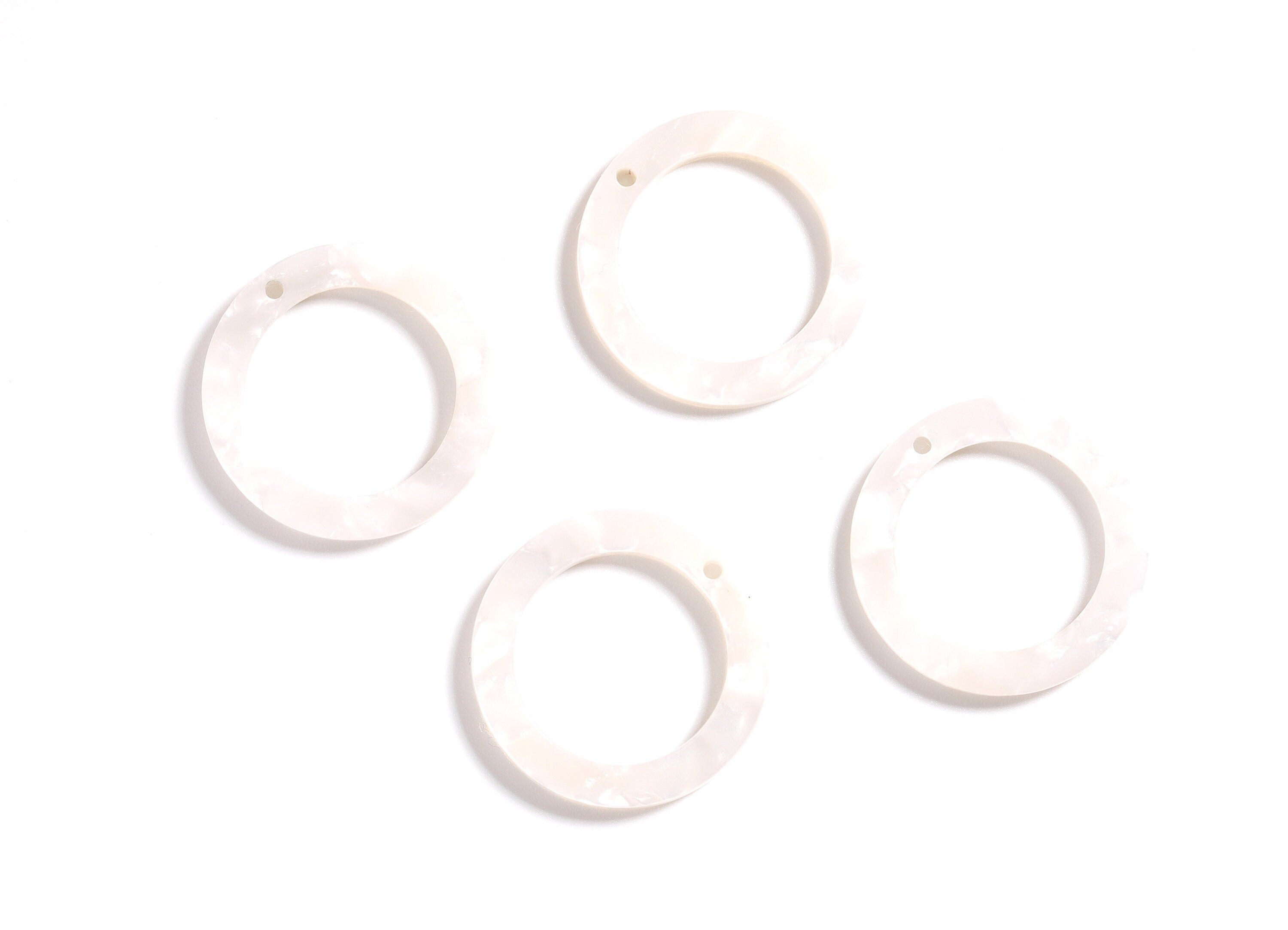 Acetate Hoop Earrings Charms - Round Circle Pendant - Earring Findings - Jewelry Supplies - Color Code: A12 - 22.8x22.8x2.63mm - AC1118D - DOMEDBAZAAR